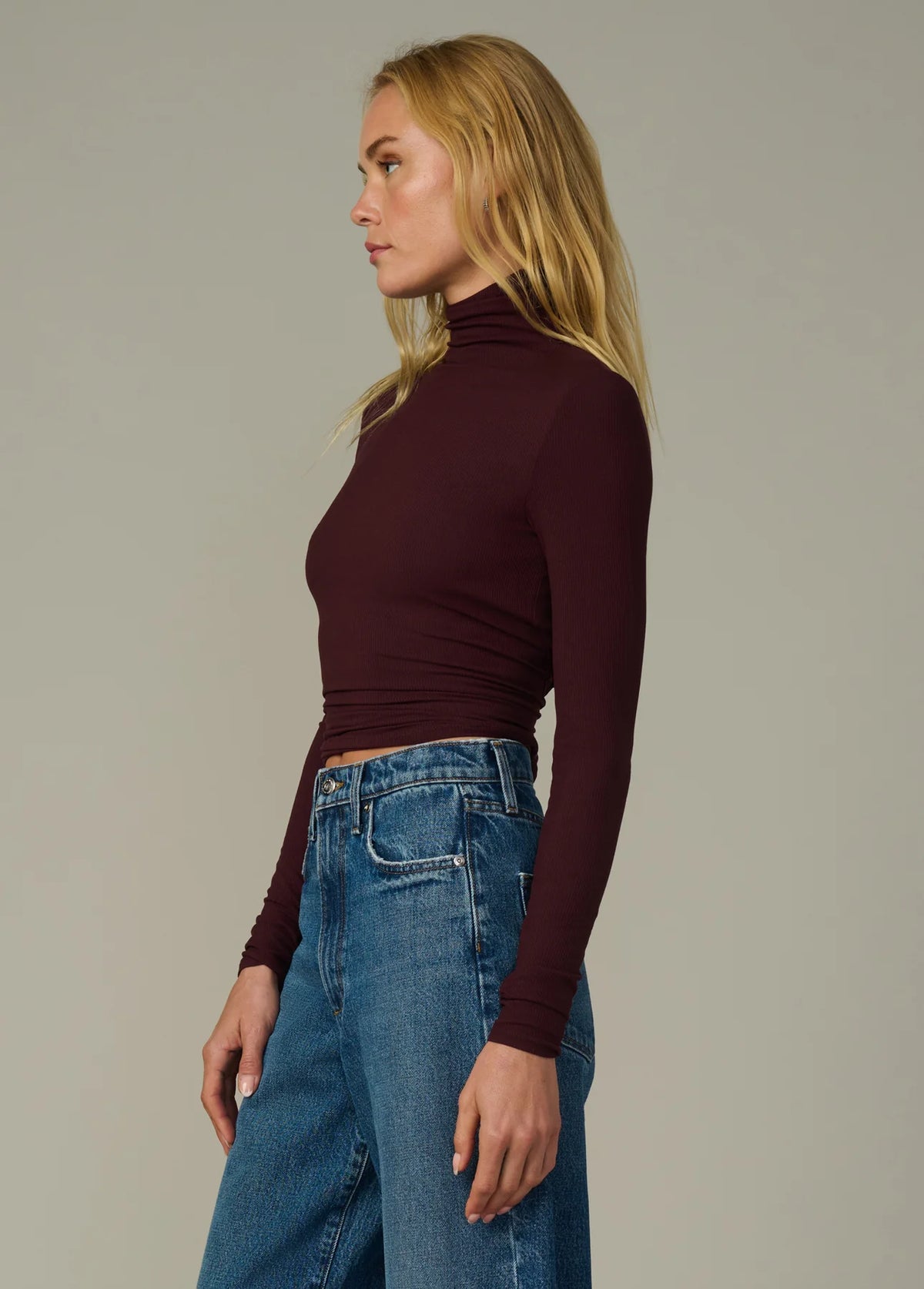 The Tony Long Sleeve Top - Bordeaux