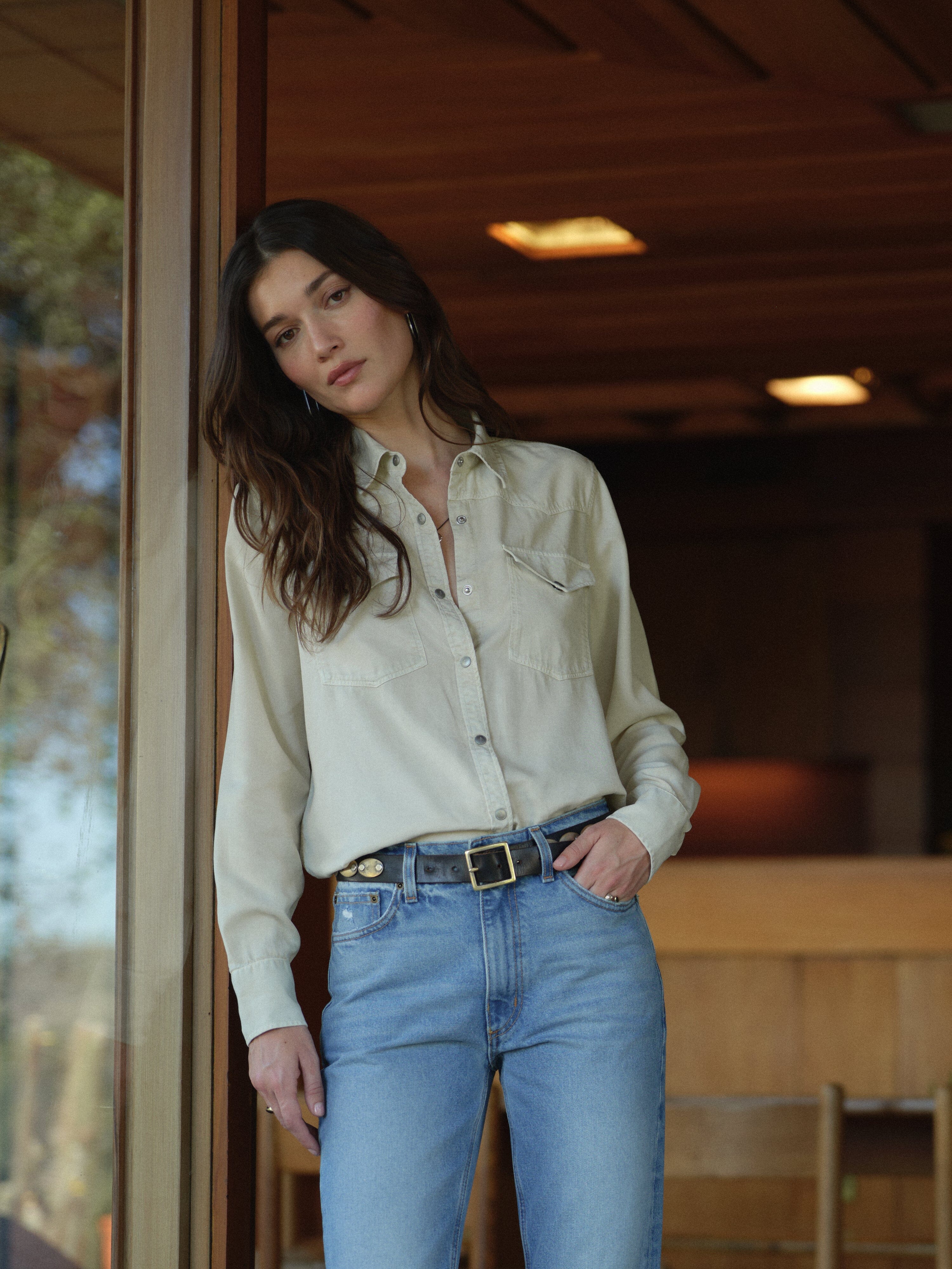 Women's Cassidy Shirt - Origami Pigment Dyed