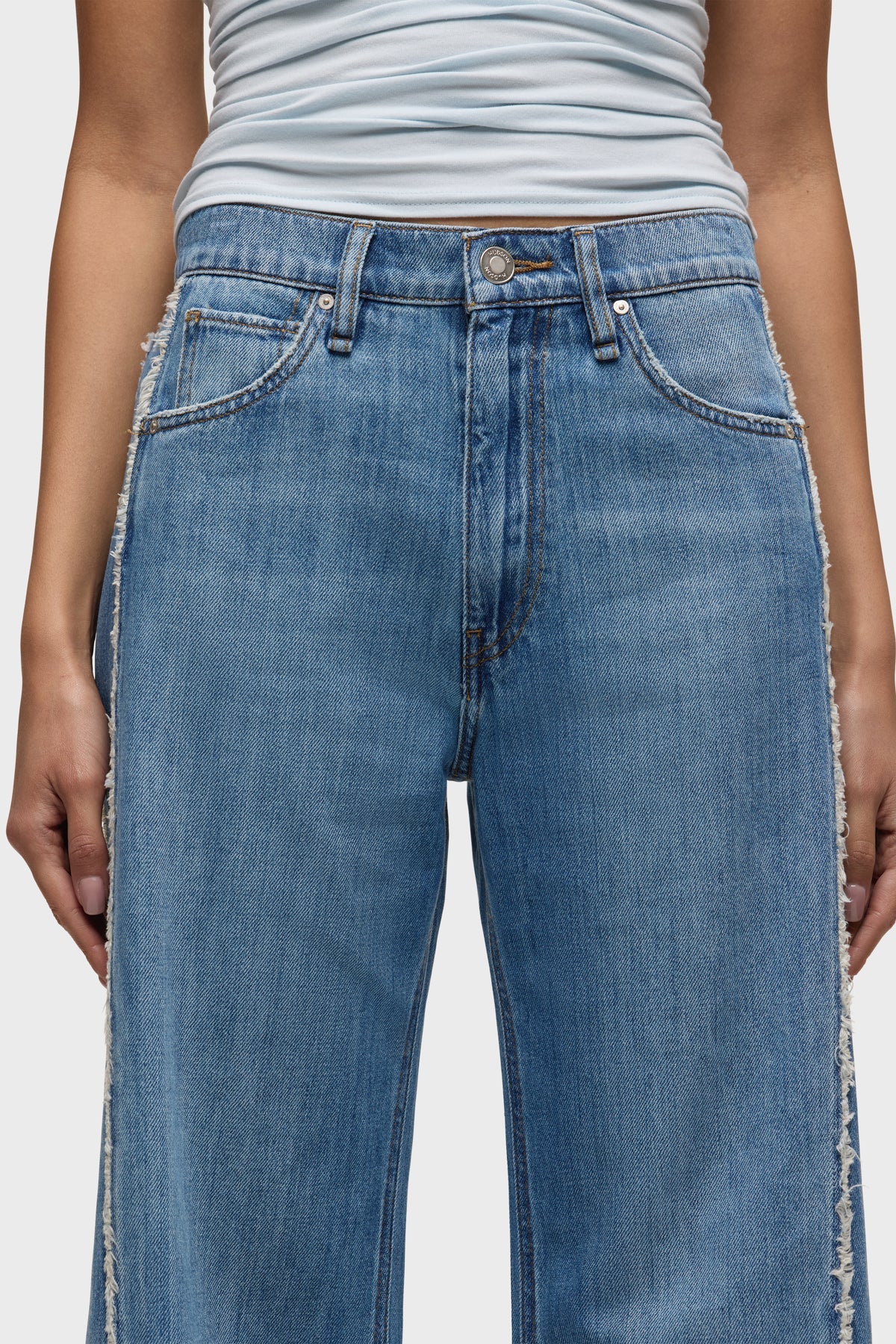 Jodie Loose Fit Wide Leg with Frayed Seams - Unravel