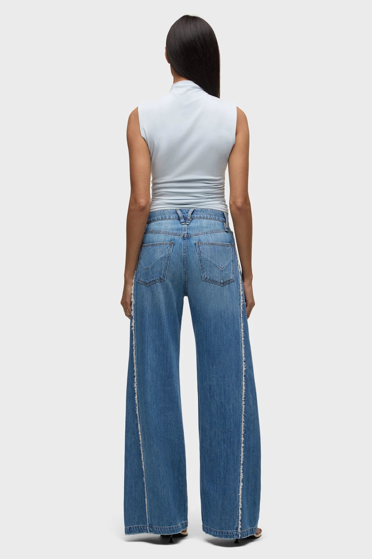 Jodie Loose Fit Wide Leg with Frayed Seams - Unravel