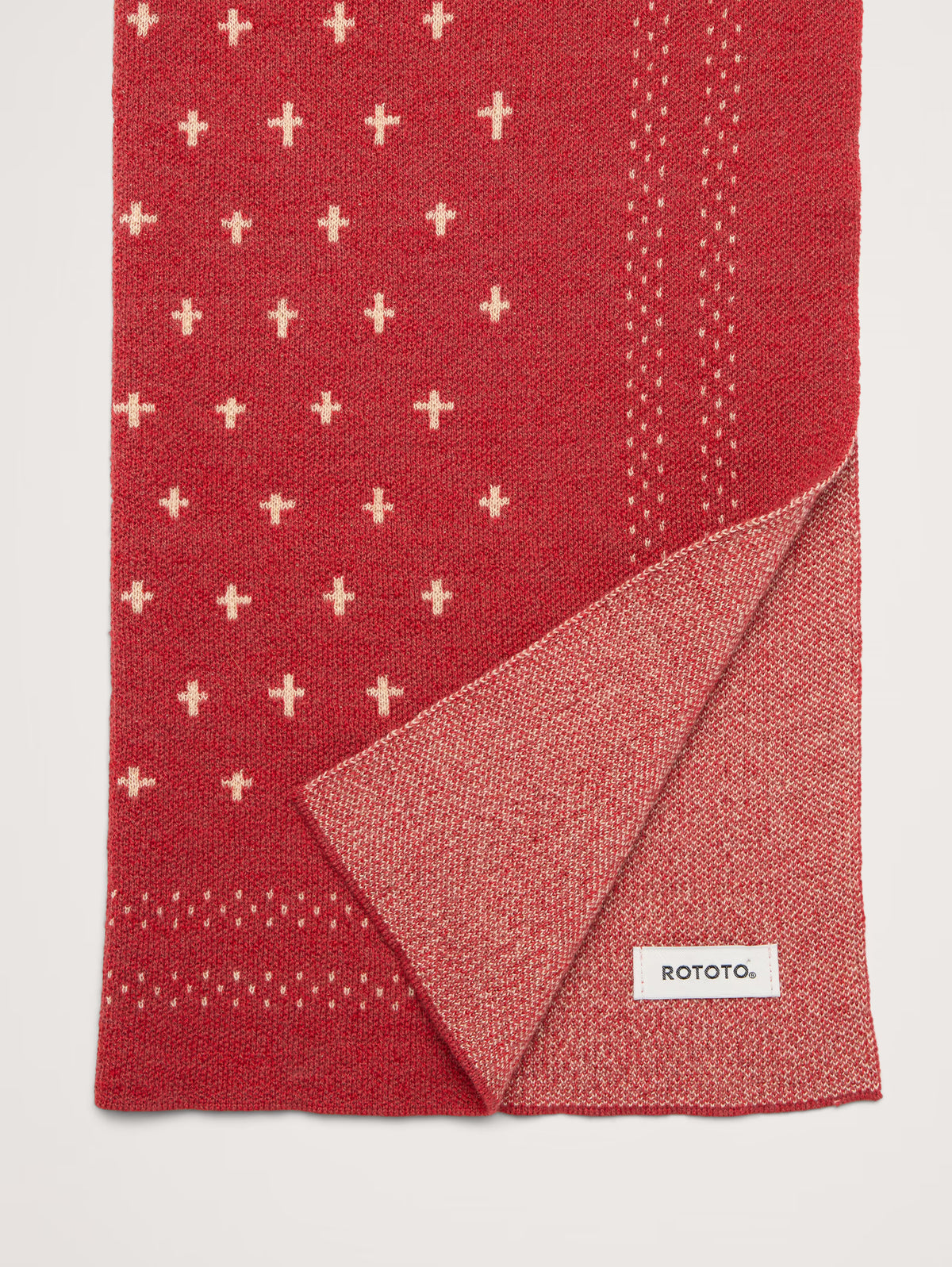 Merino Cotton Bandana Scarf -Red