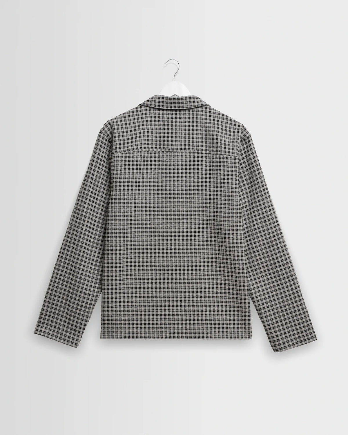 Corey Long Sleeve Shirt - Mini Check - Black / Ecru