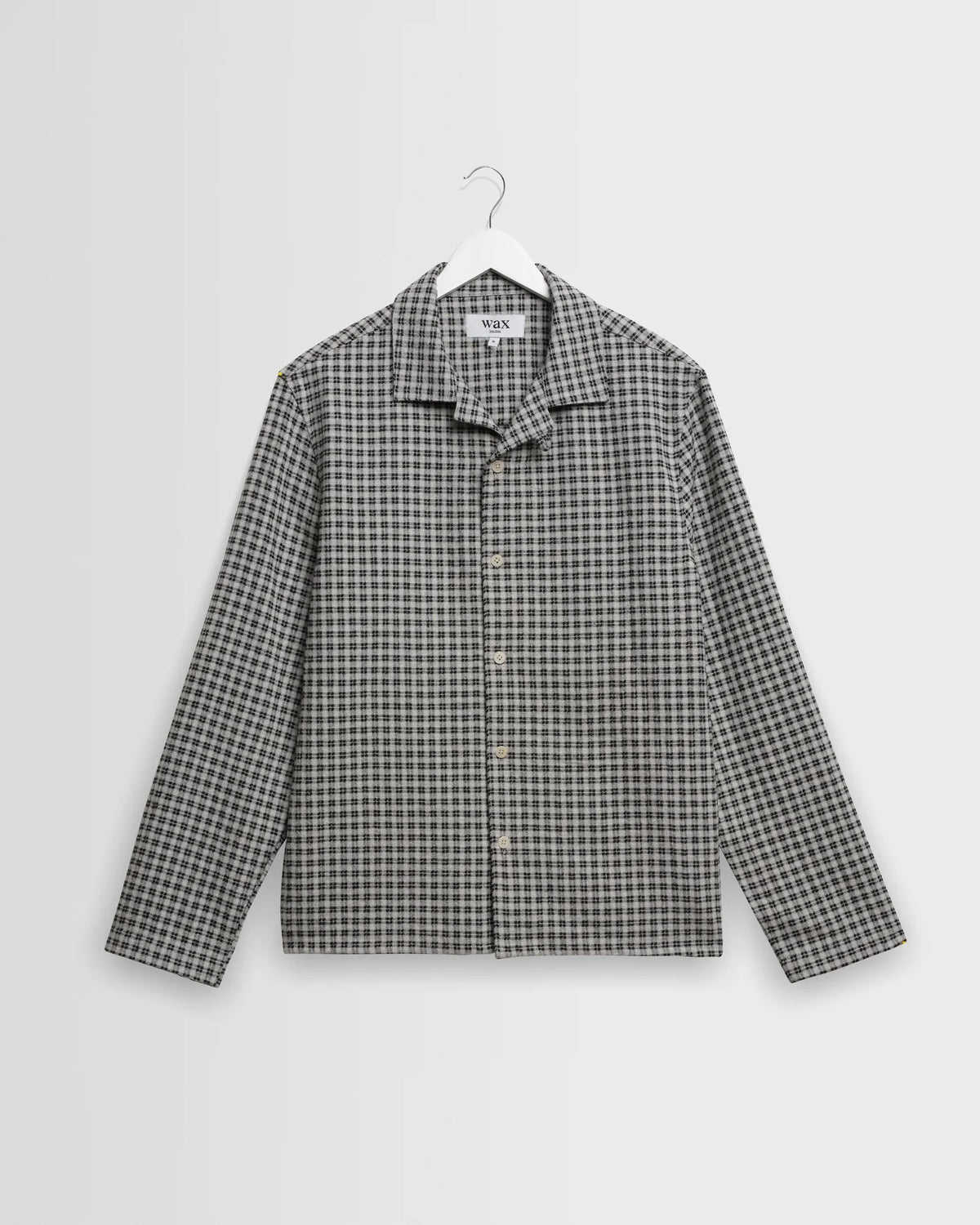 Corey Long Sleeve Shirt - Mini Check - Black / Ecru
