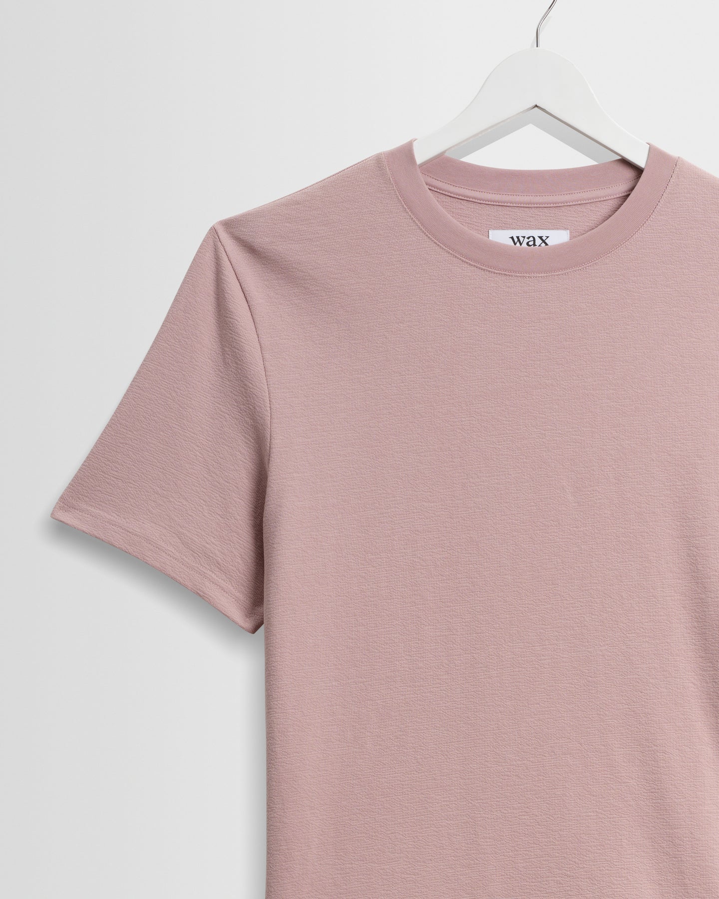 Dean Textured Organic Cotton T-Shirt - Dusty Pink