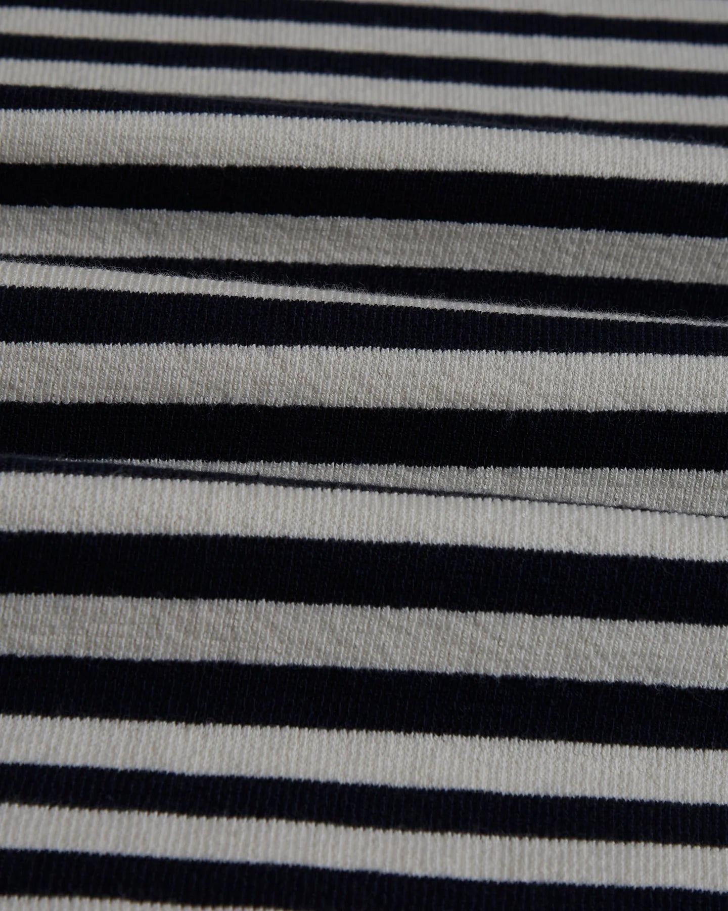 Dean Striped Textured Organic Cotton T-Shirt - Navy/Ecru