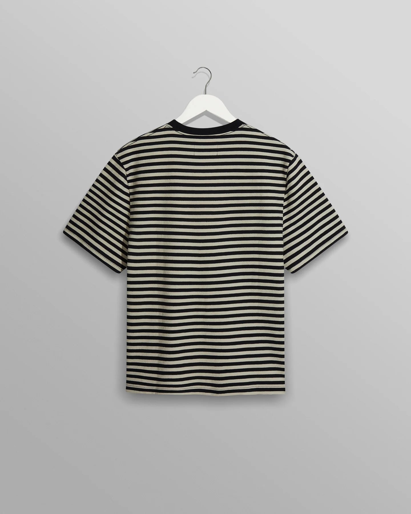 Dean Striped Textured Organic Cotton T-Shirt - Navy/Ecru