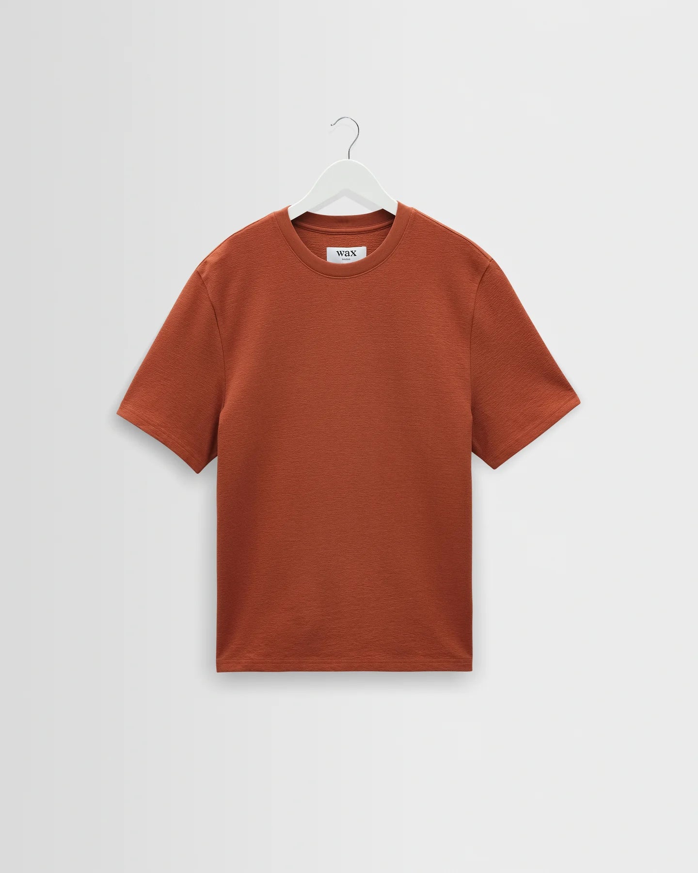 Dean Textured Organic Cotton T-Shirt - Rust