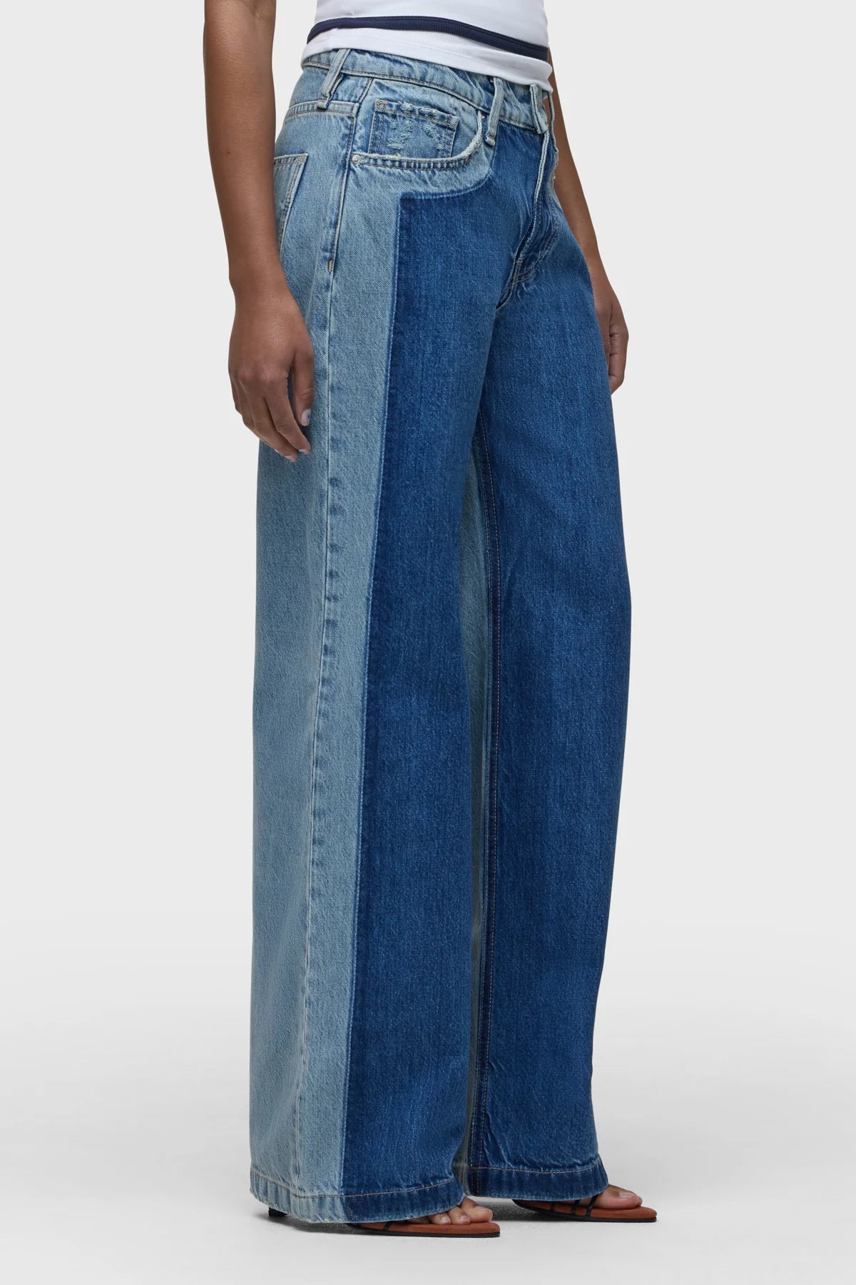 Rylee Low-Rise Loose Pant with Patch - Double Take