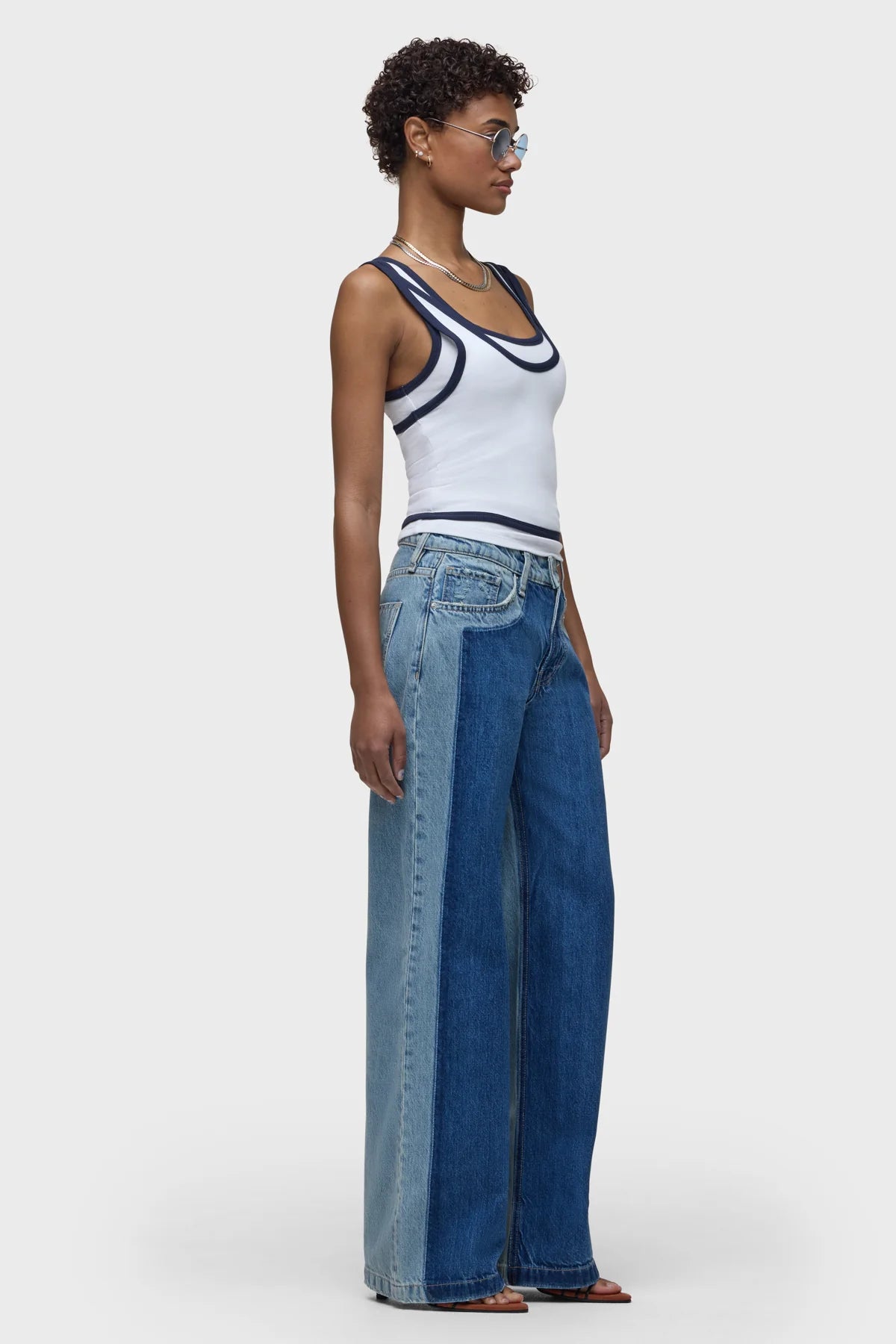 Rylee Low-Rise Loose Pant with Patch - Double Take