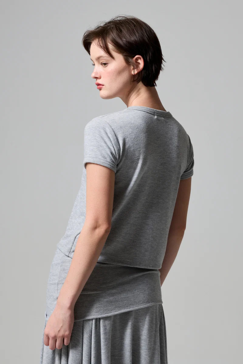 Romi Ringer Tee - Heather Gray