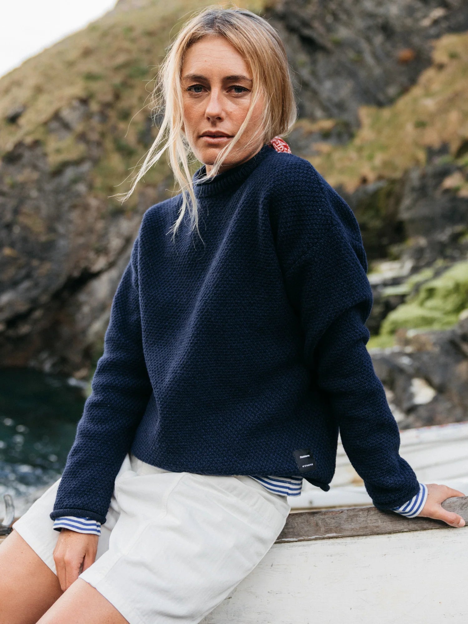 Women's Finisterre Barents Jumper - Navy