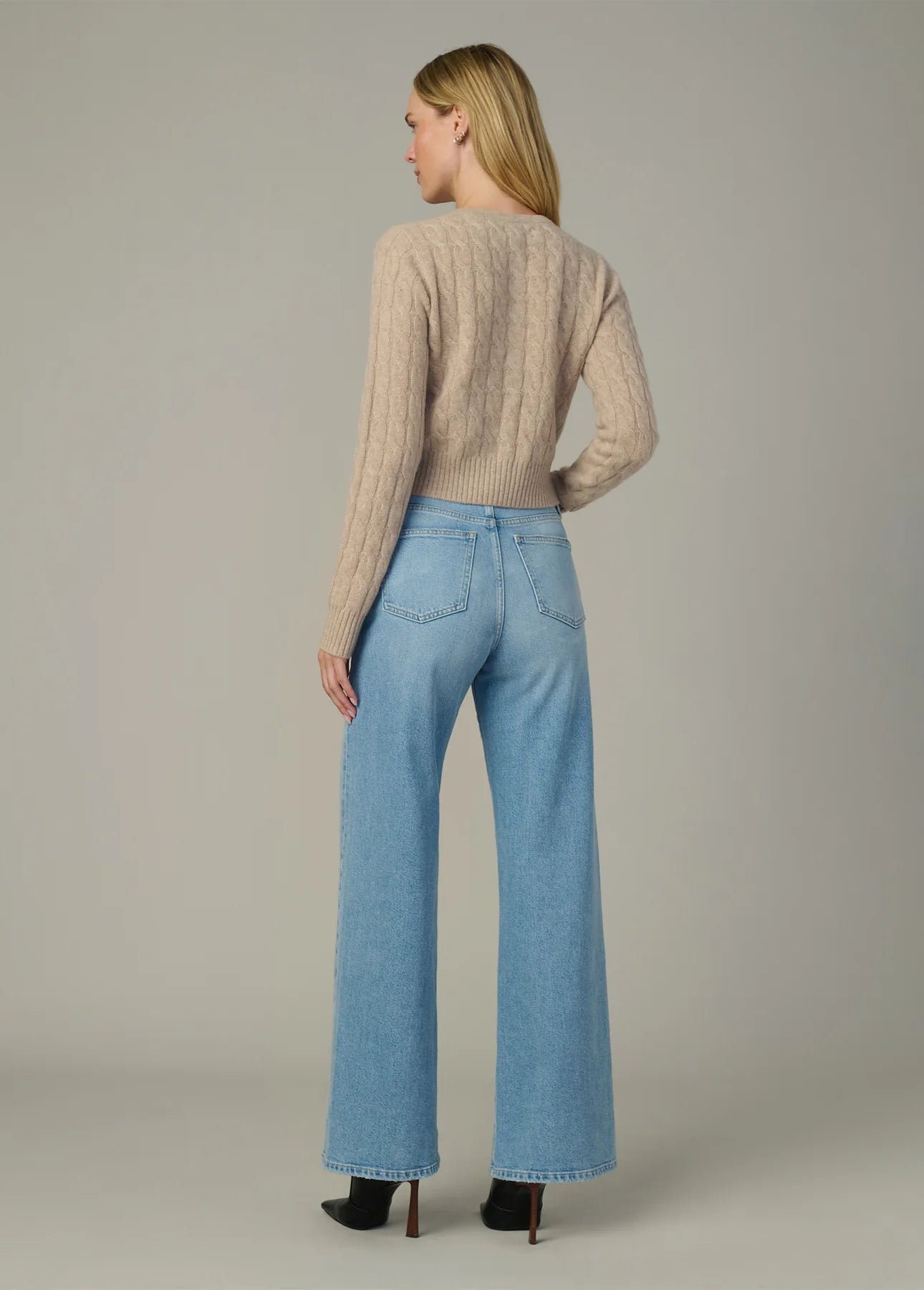 The Cable Dani Cashmere Cardigan - Oatmeal