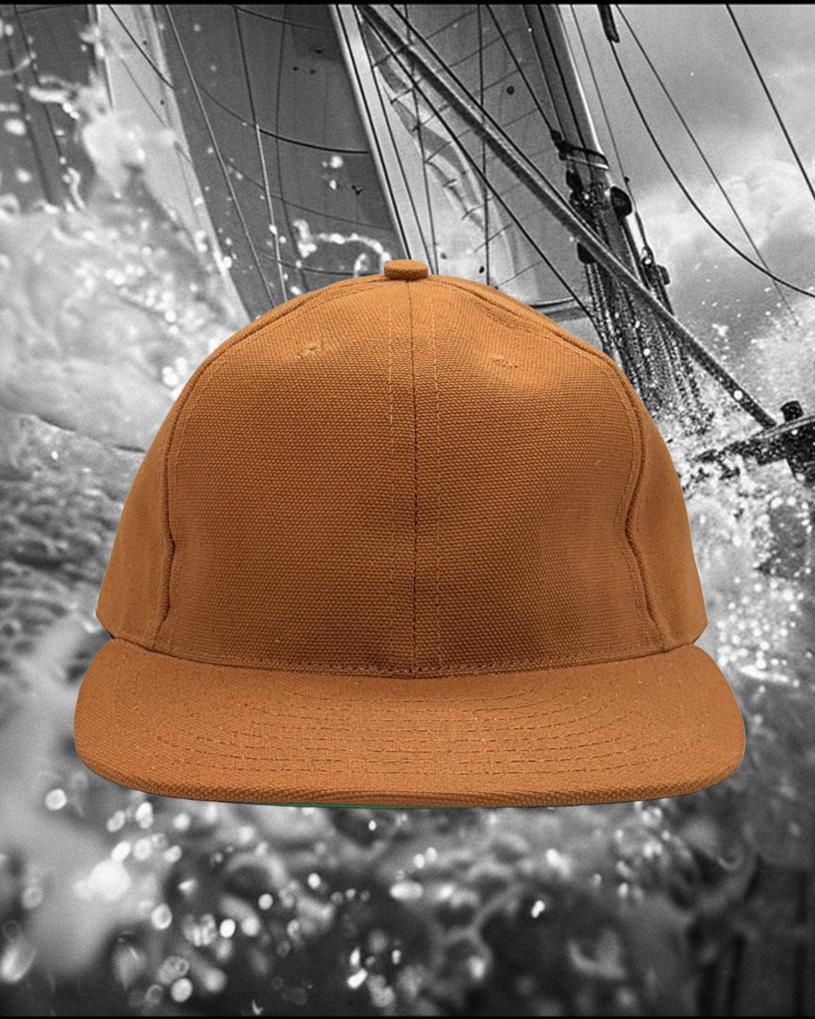 Soft Brim Ball Cap - American Canvas Plain Front - Camel