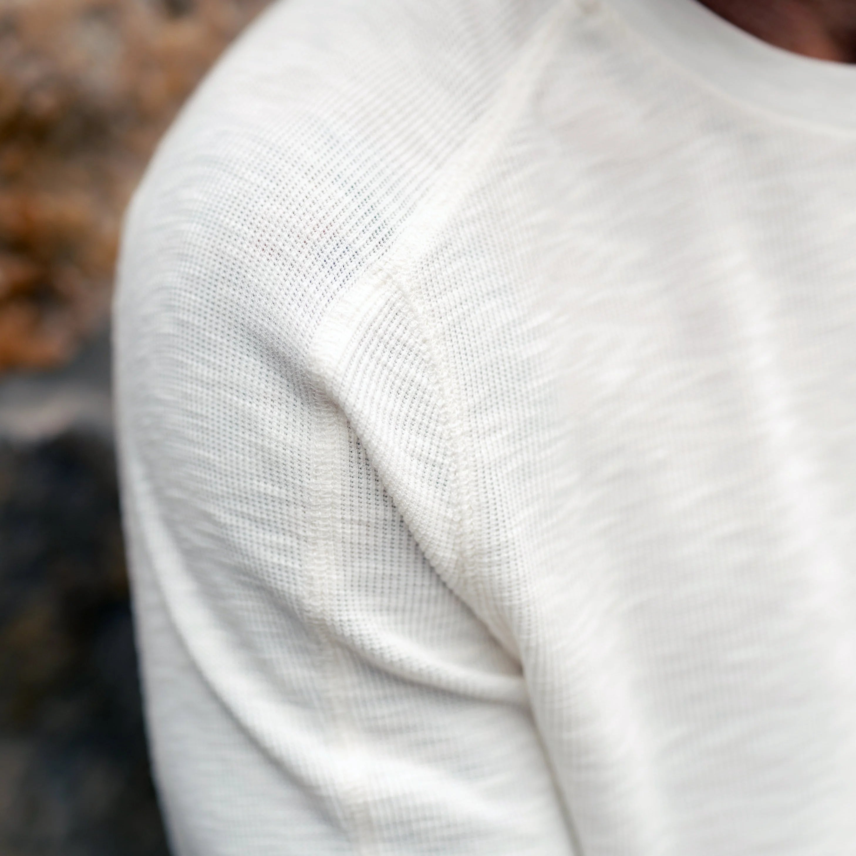 Clint Waffle Cotton Long Sleeve Crew