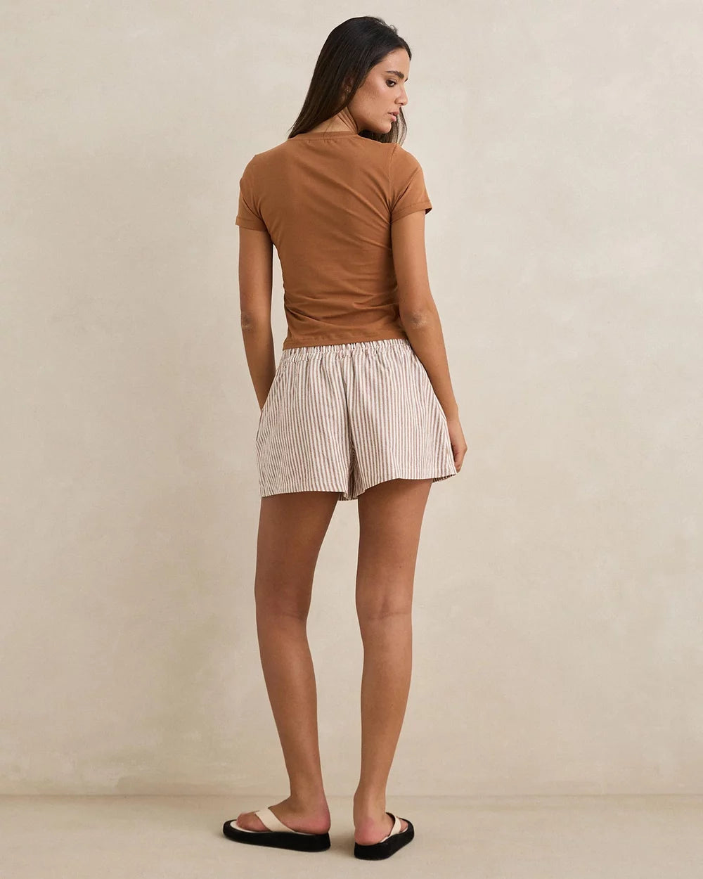 Valley Stripe Short - Tan