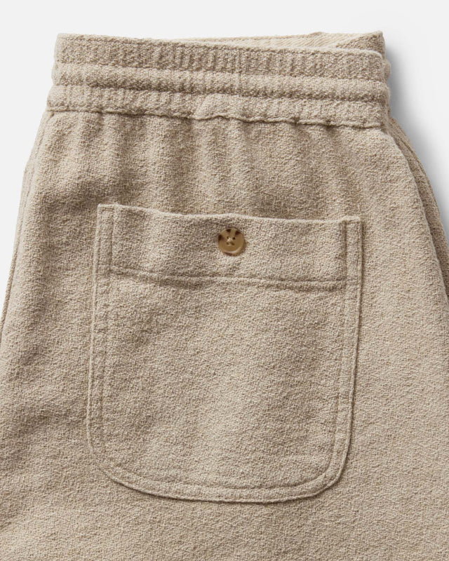 The Apres Short - Heather Oat Crepe