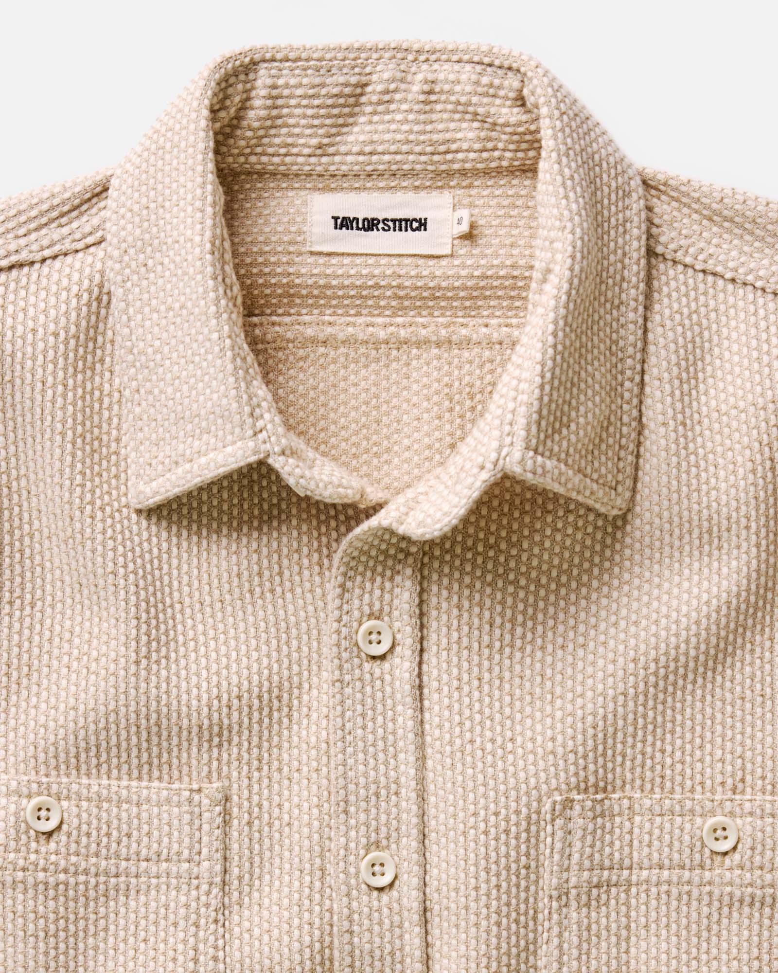 The Utility Shirt in Natural Sashiko
