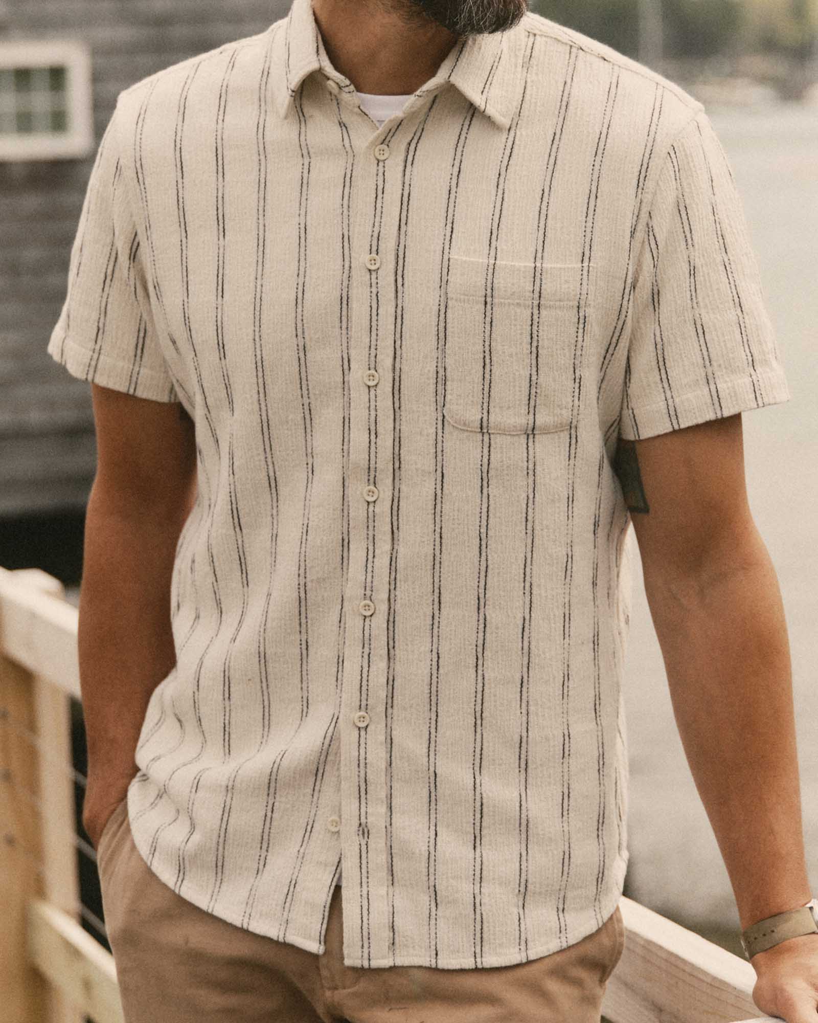 The Short Sleeve California - Tide Stripe Hacci