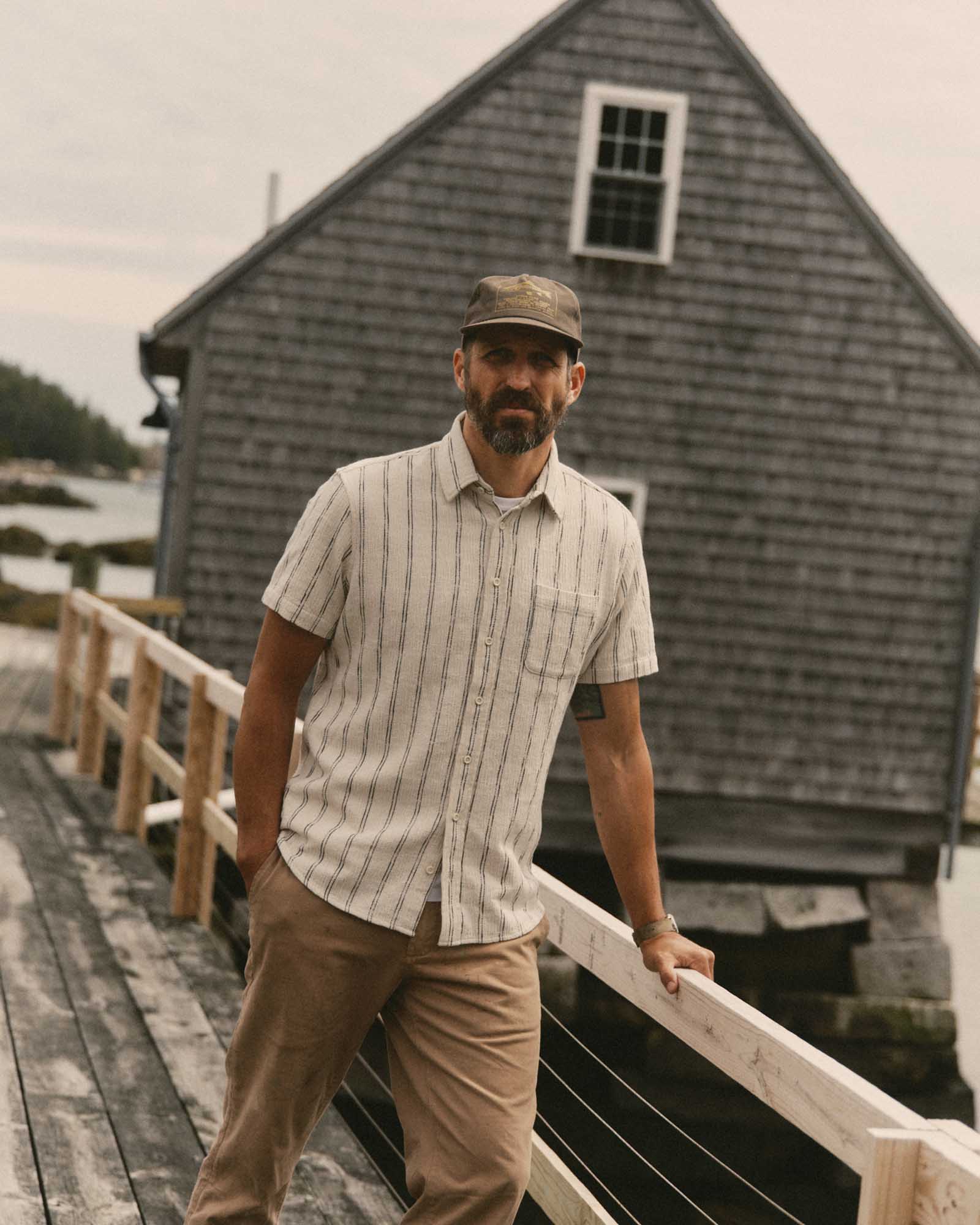 The Short Sleeve California - Tide Stripe Hacci