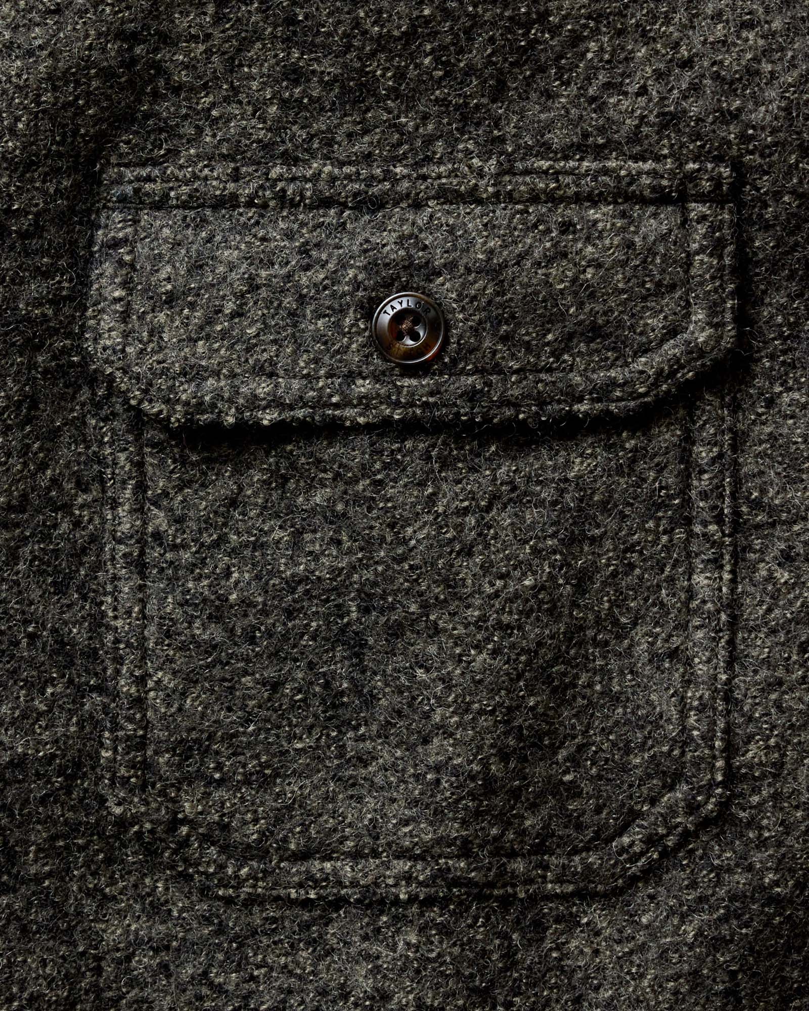 The Connor Overshirt - Heather Olive Branch