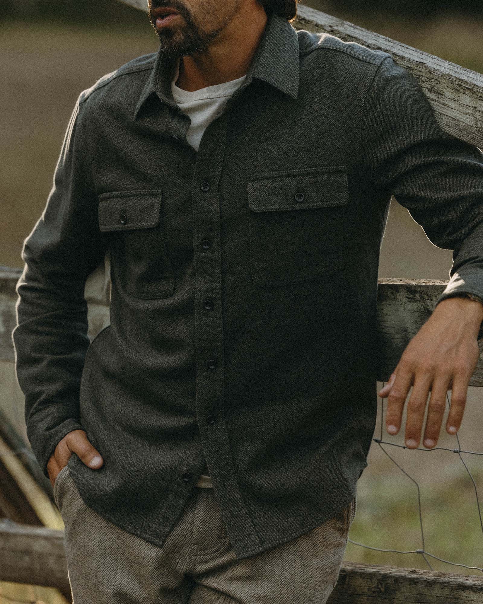The Ledge Shirt in Pine Twist
