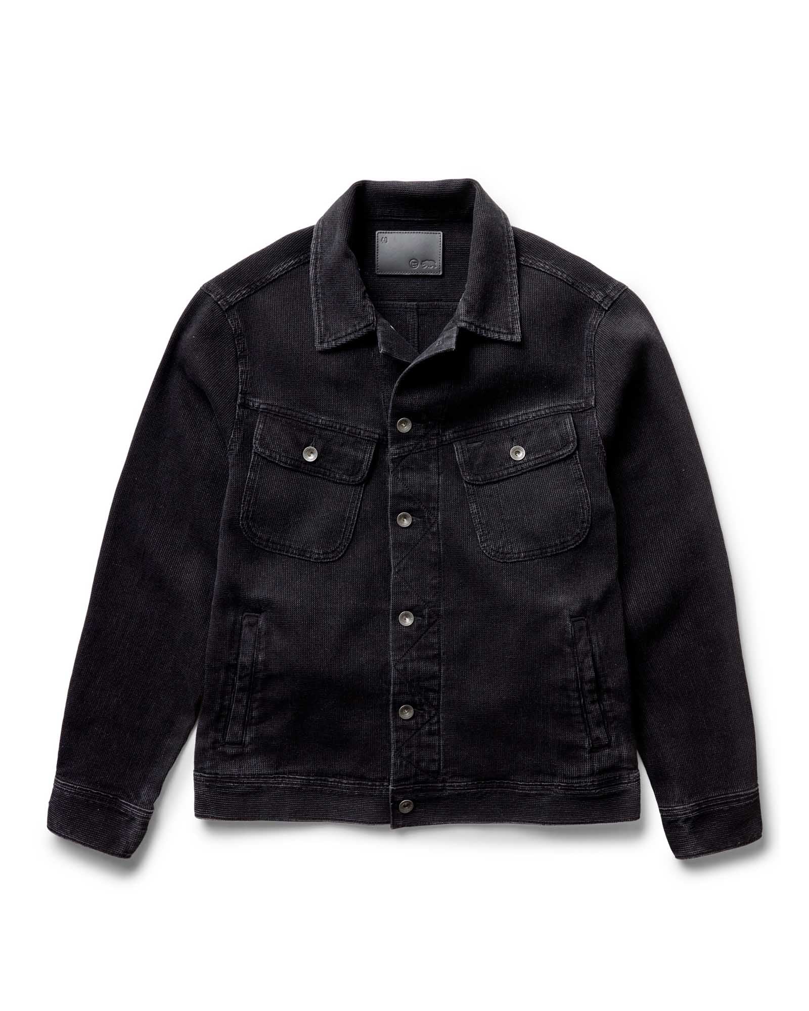 The Long Haul Jacket in Black Indigo Waffle