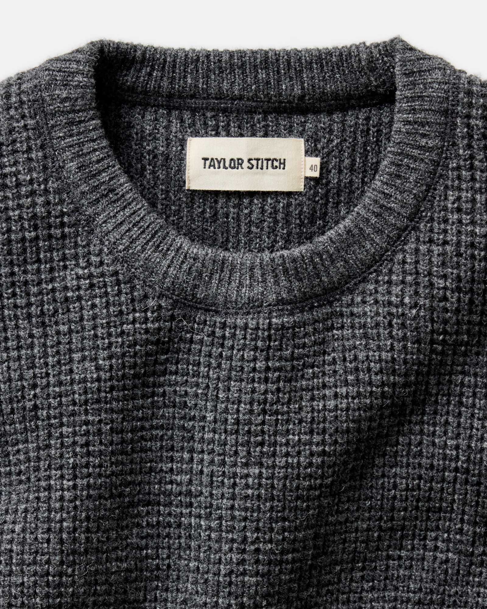 The Sidecountry Crew in Heather Graphite Merino Waffle