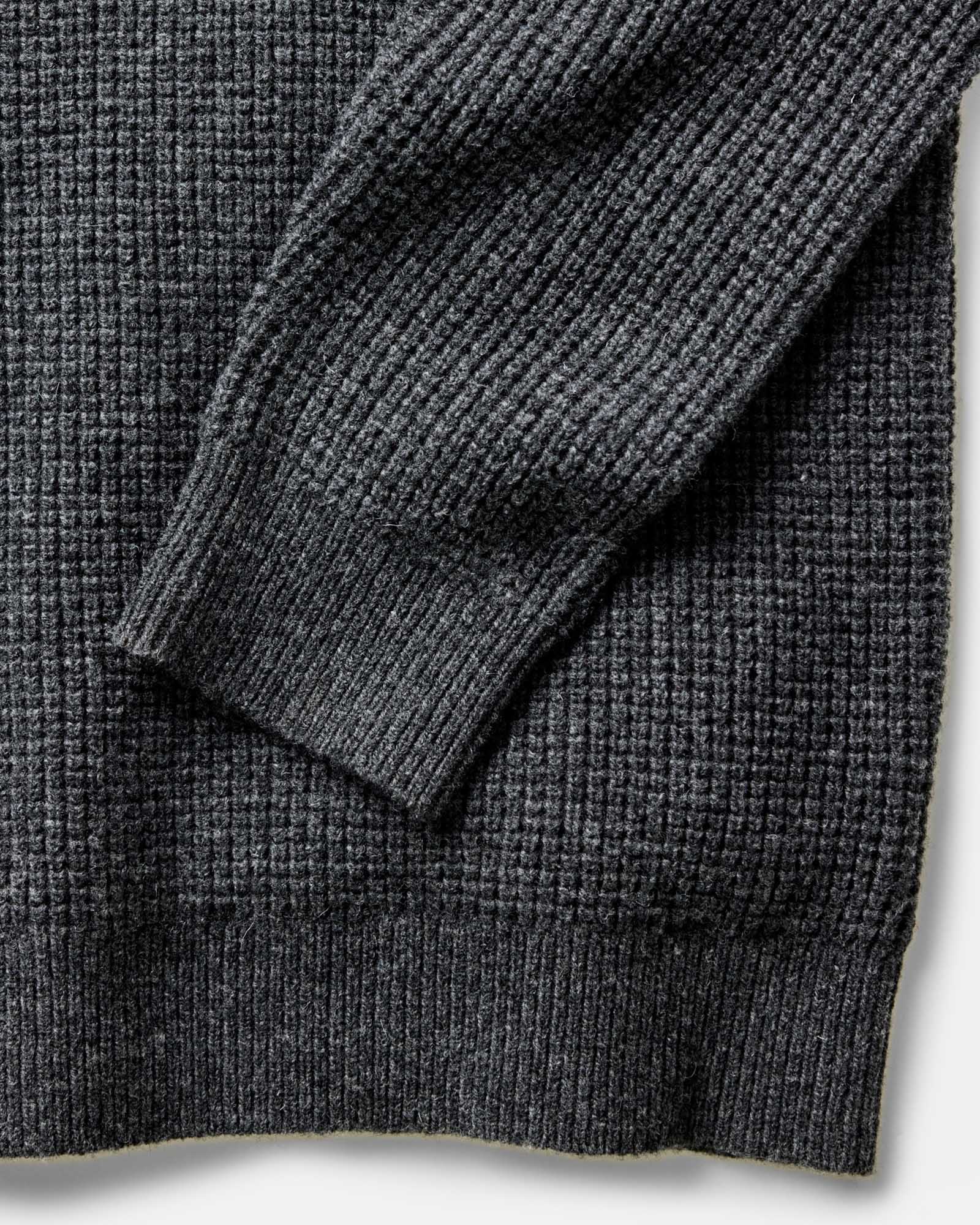 The Sidecountry Crew in Heather Graphite Merino Waffle