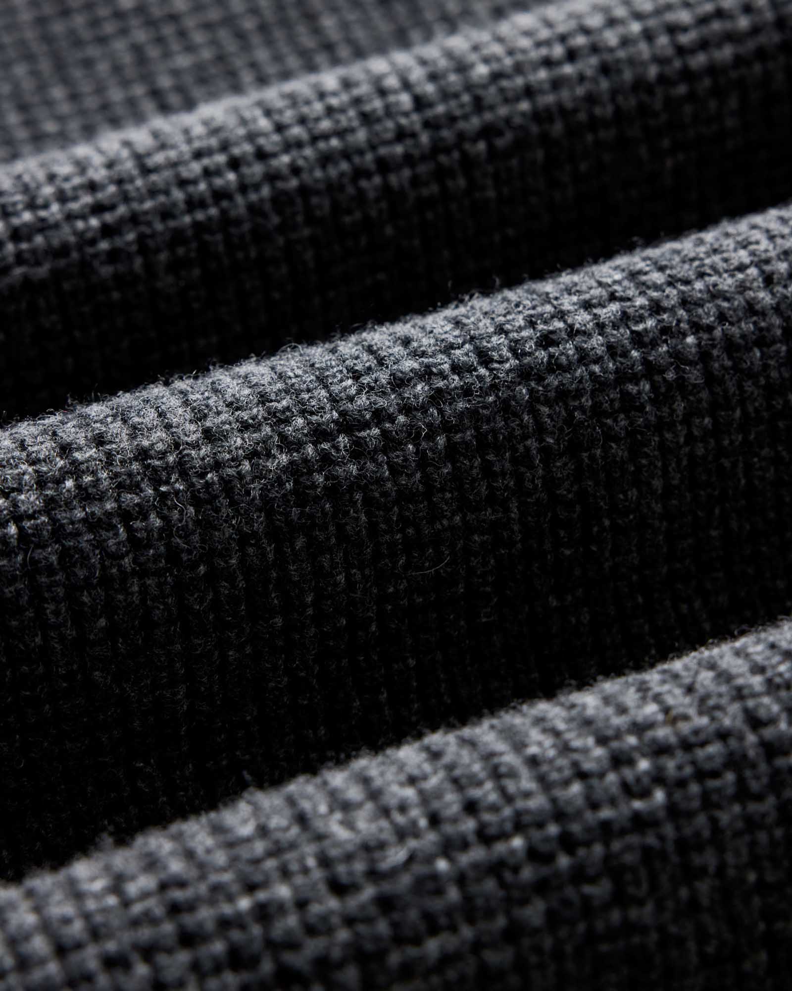 The Sidecountry Crew in Heather Graphite Merino Waffle