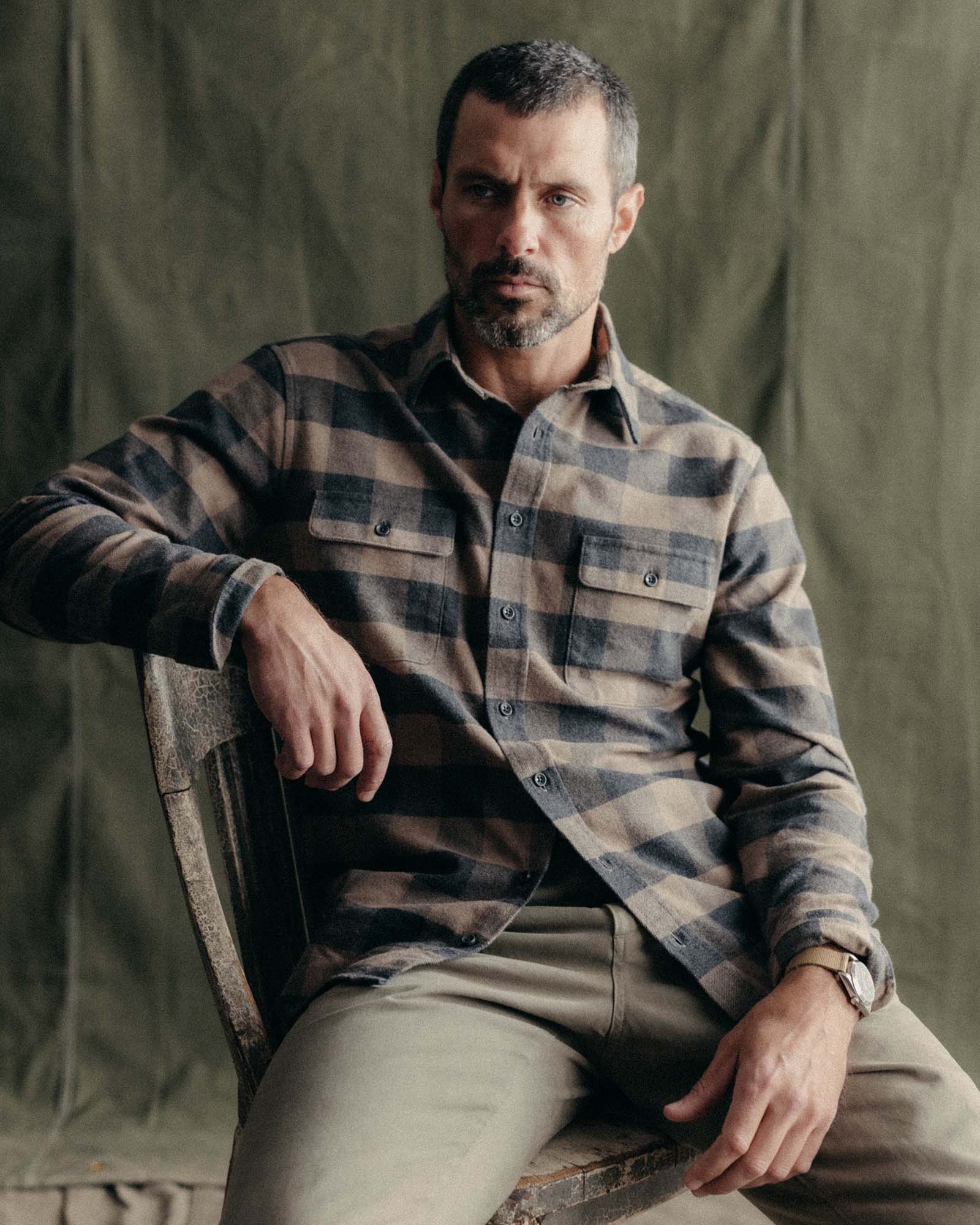 The Yosemite Shirt in Heather Sable Buffalo Check