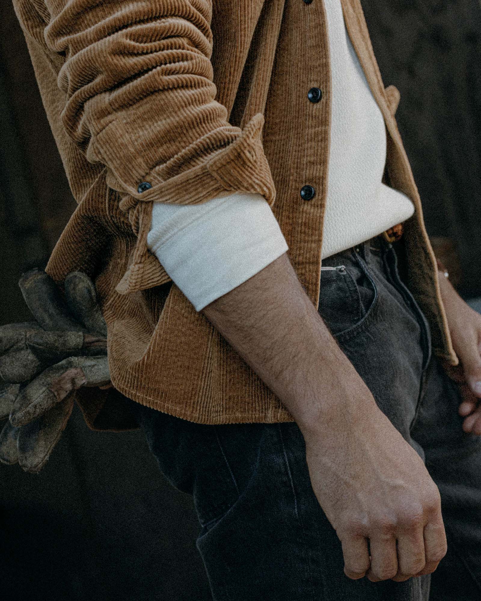 The Utility Shirt in Bourbon Corduroy