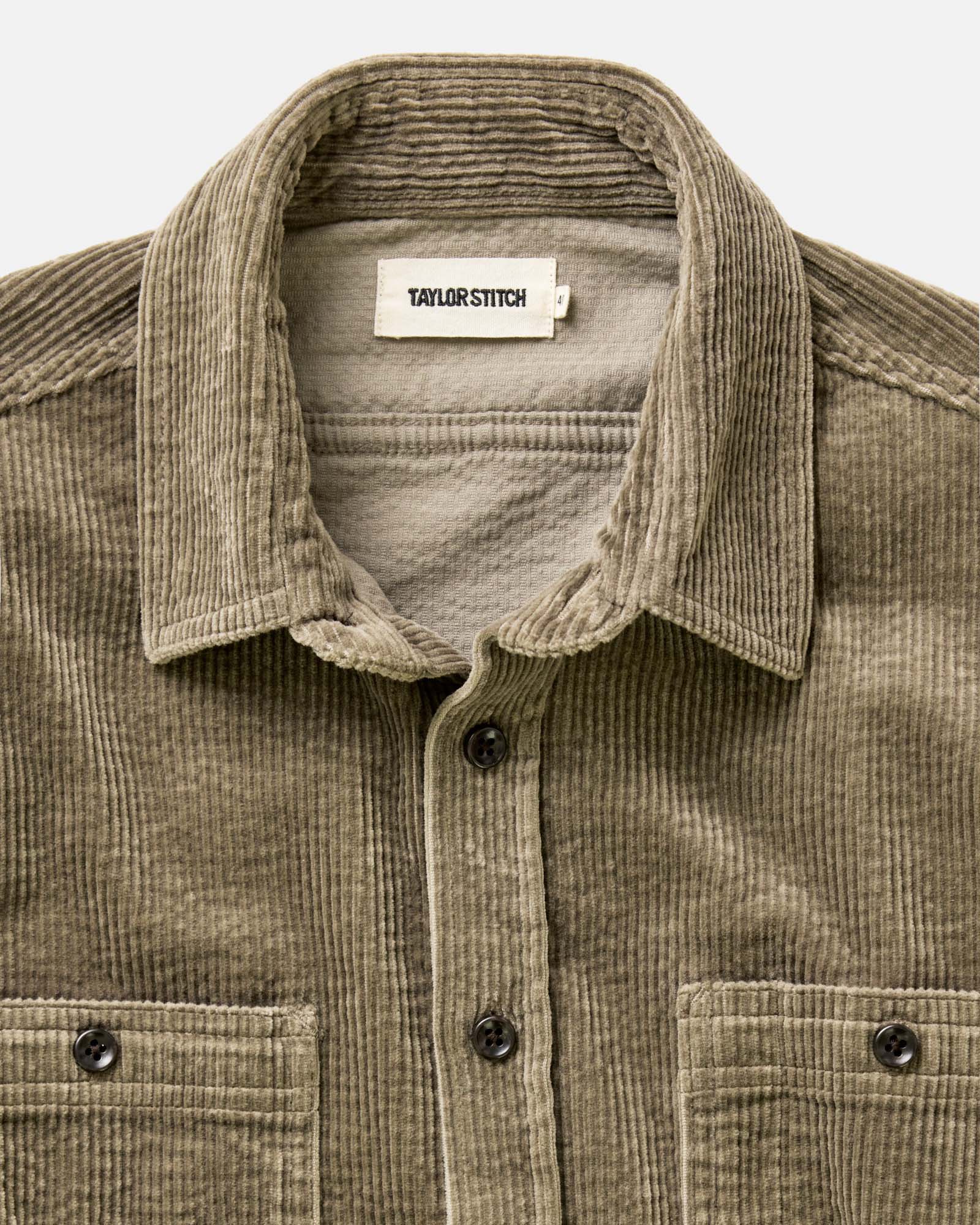 The Utility Shirt in Fatigue Olive Corduroy