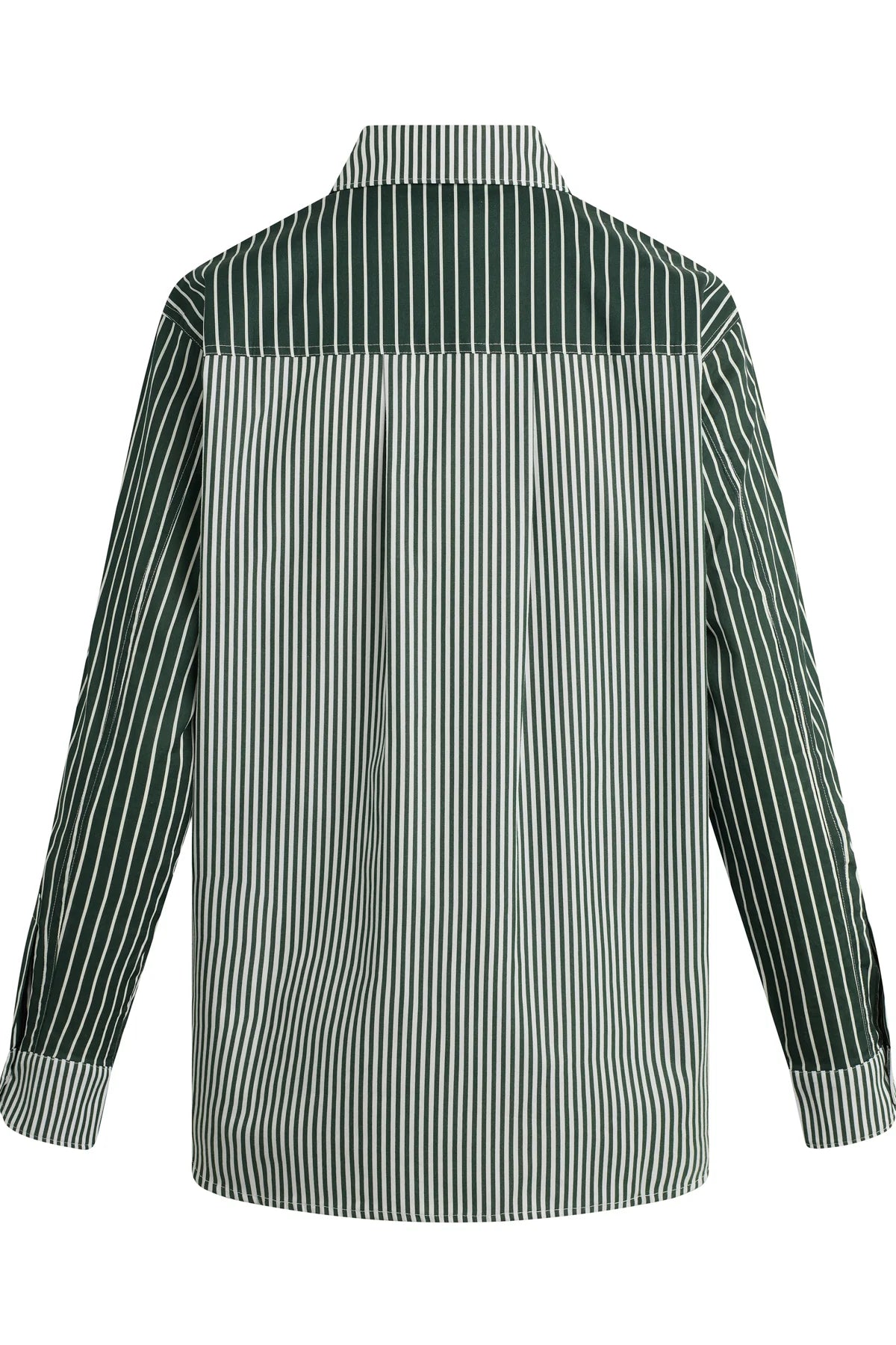Oversized Button Down Shirt - Spruce Stripe