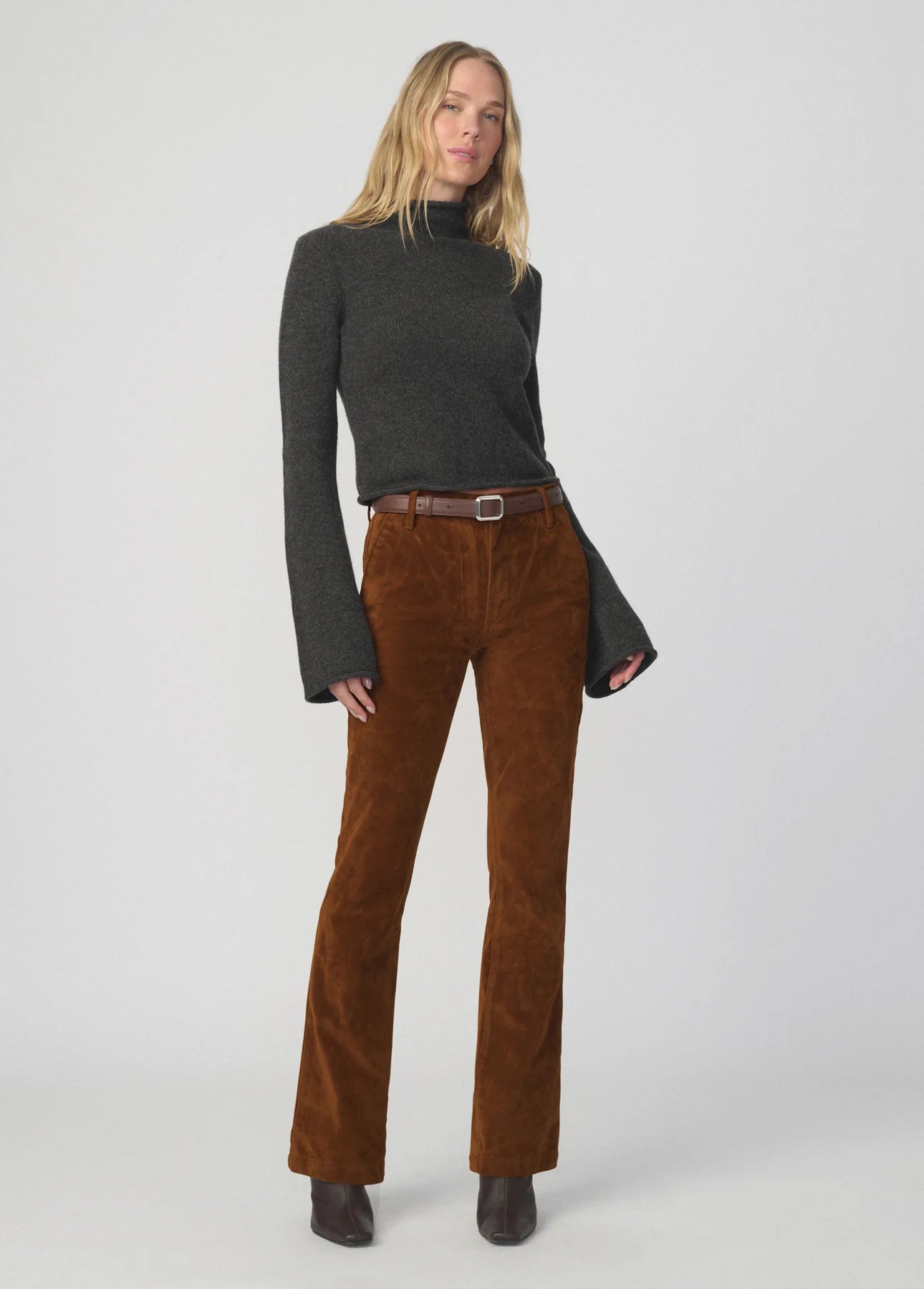 The Jane Roll Neck Sweater - Charcoal