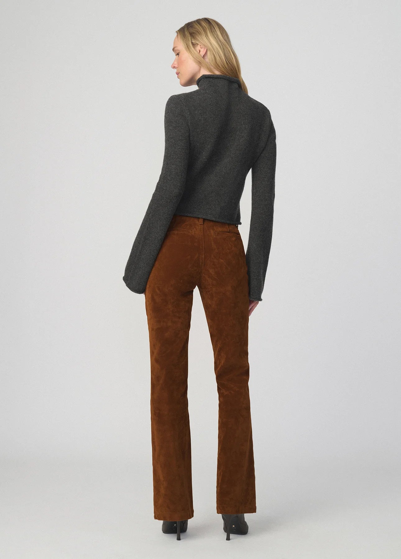 The Jane Roll Neck Sweater - Charcoal