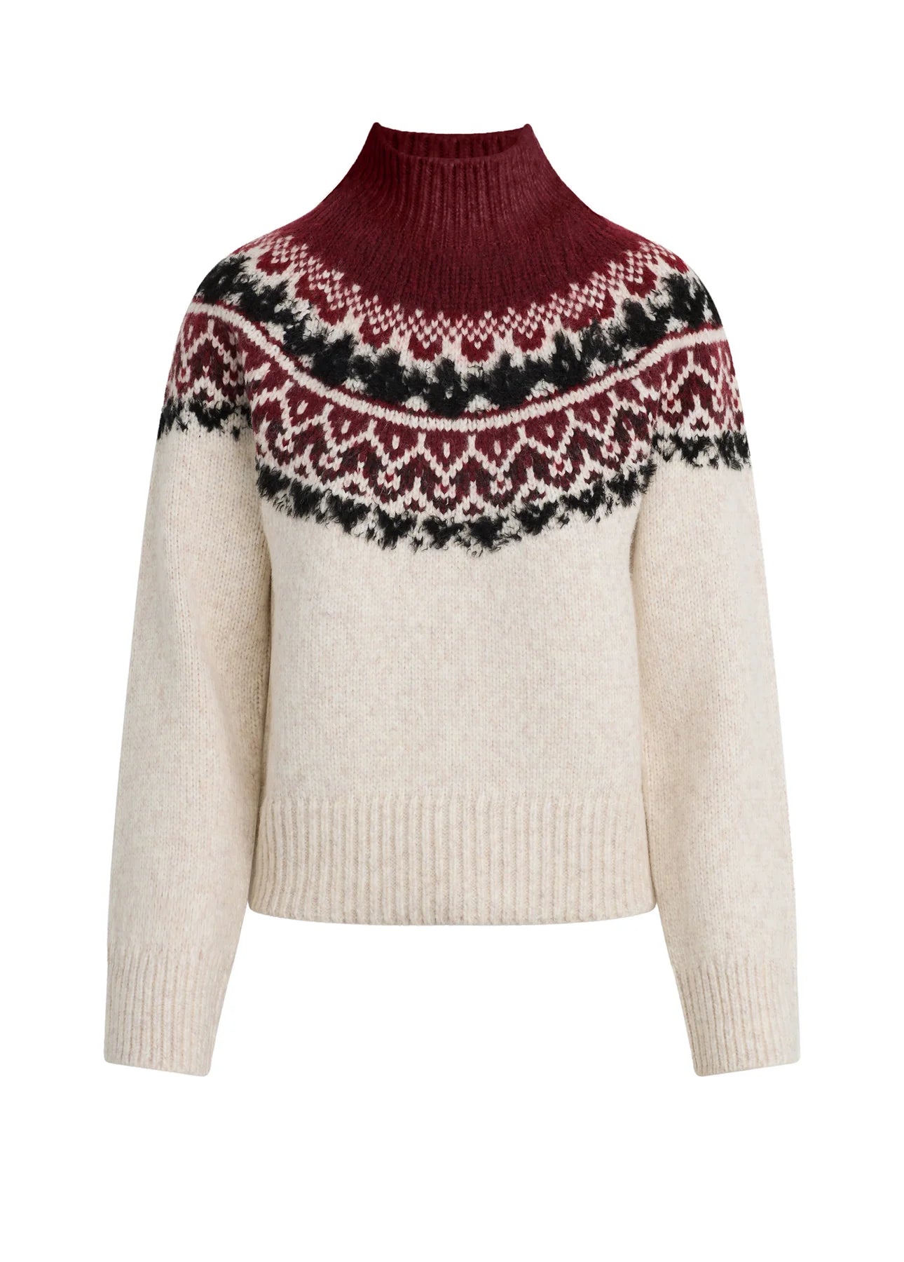 The Celeste Fair Isle Sweater - Syrah Multi Fair Isle