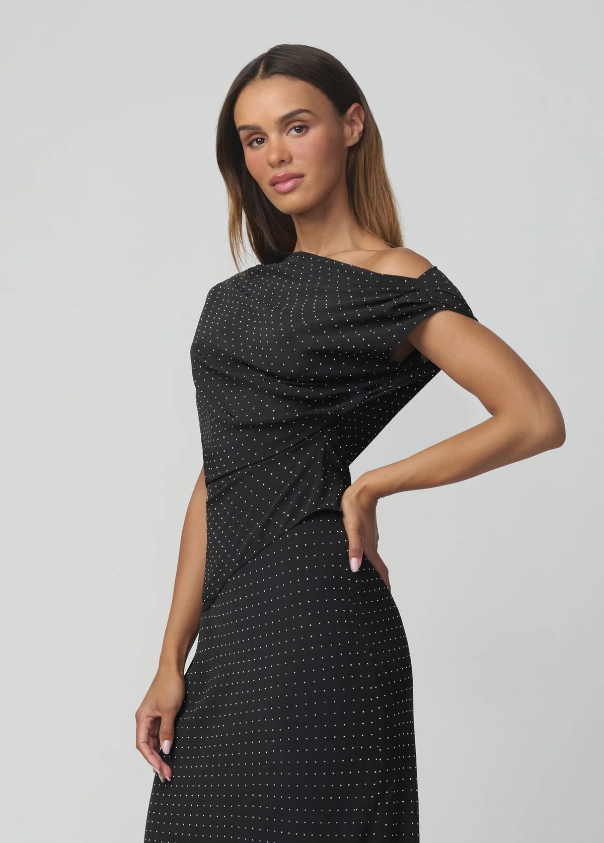 The Isla Draped Blouse - Black