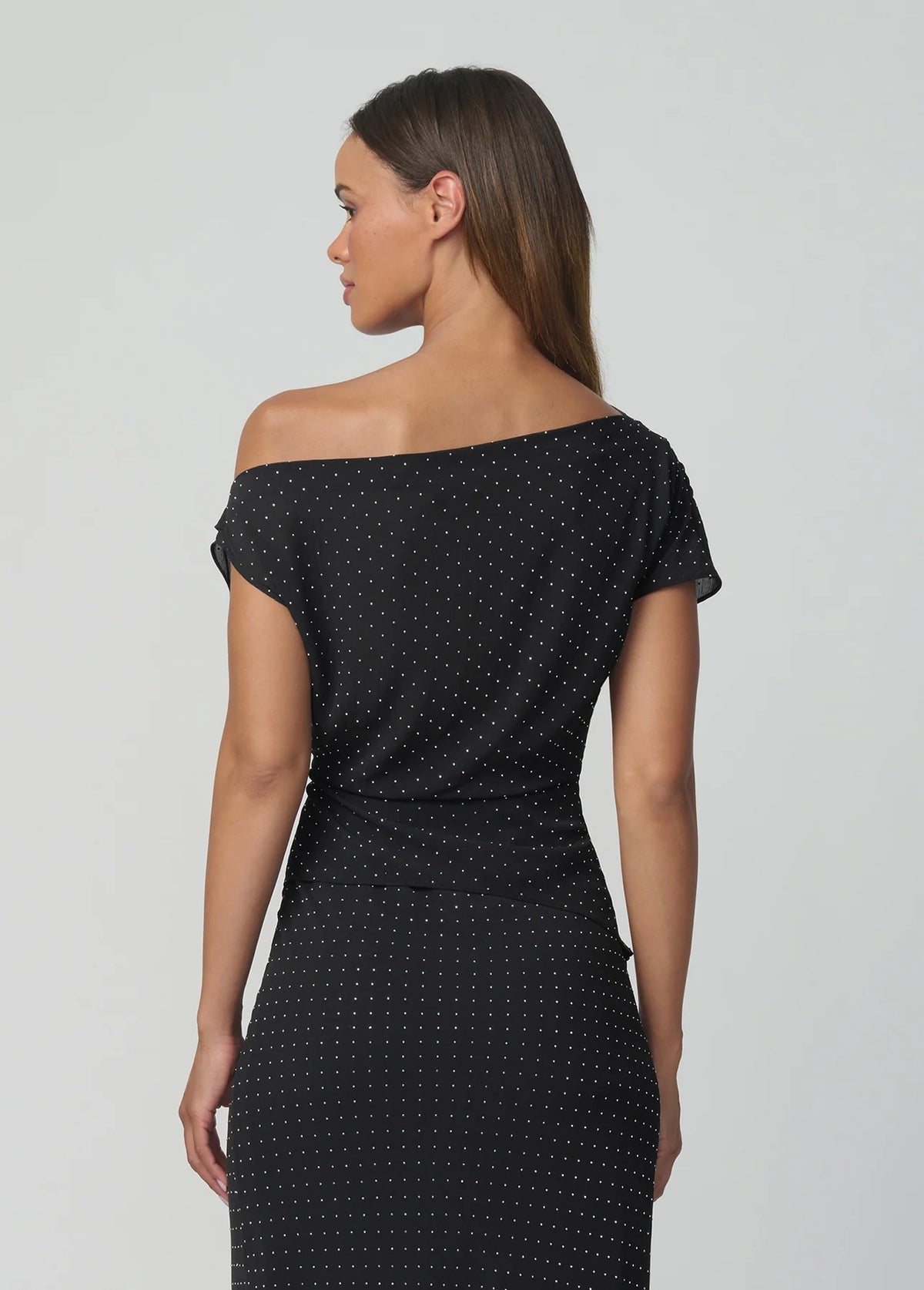 The Isla Draped Blouse - Black