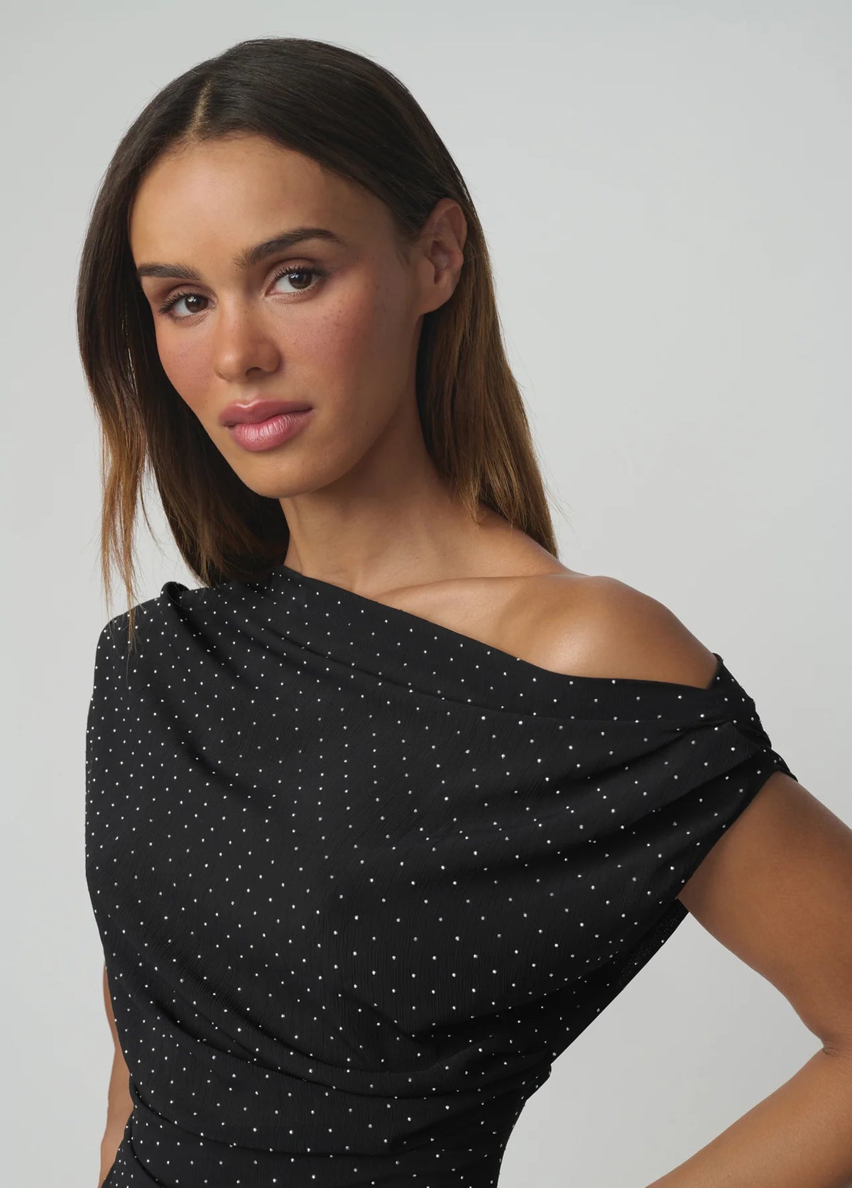 The Isla Draped Blouse - Black