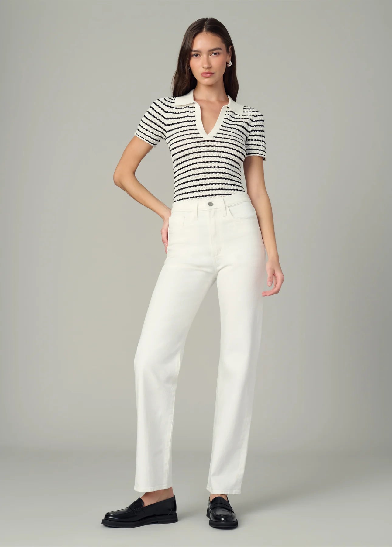 The Jess Pointelle Polo Shirt