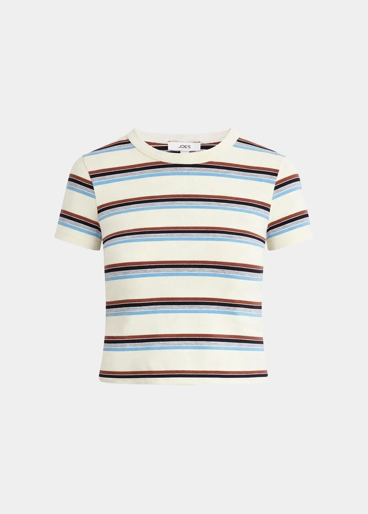 The Baby Tee - Ecru Multi Stripe