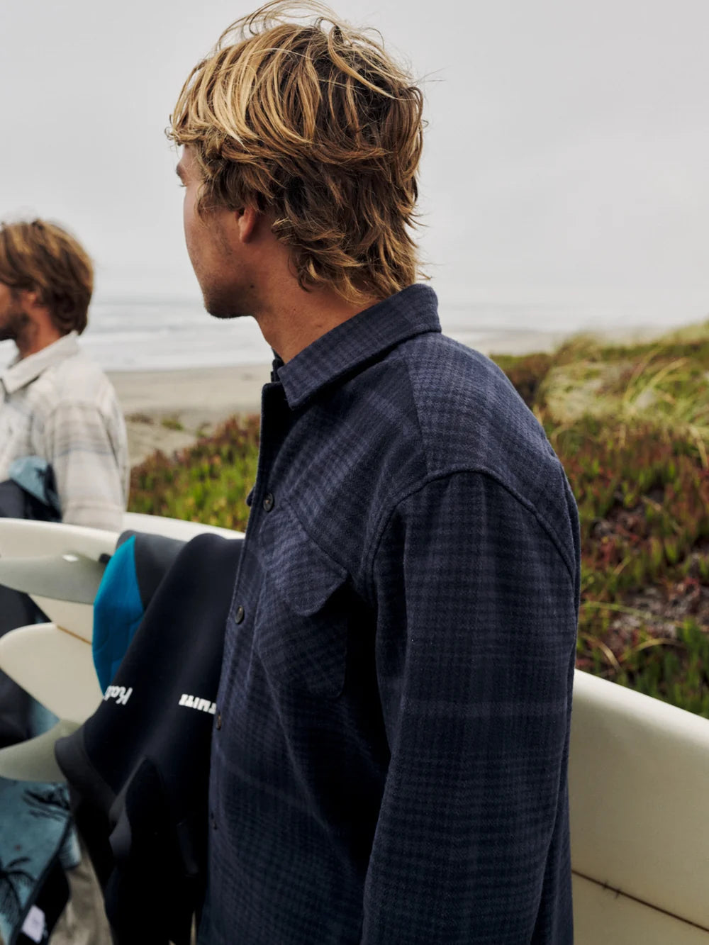 Shiloh Flannel - Navy Plaid