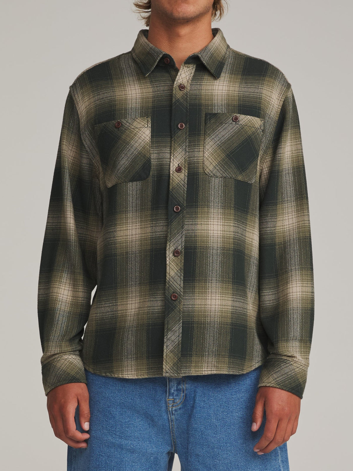 Sierra Flannel - Dark Olive