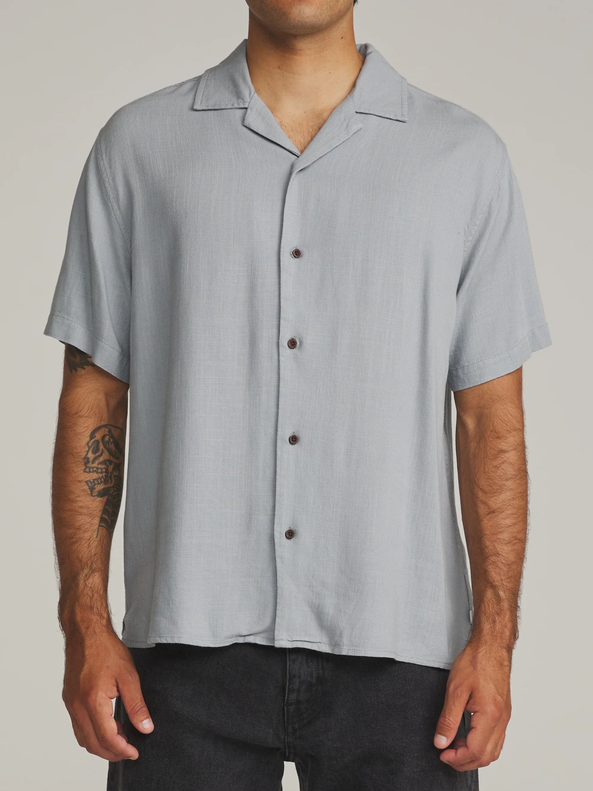 Teller Shirt - Gray Blue