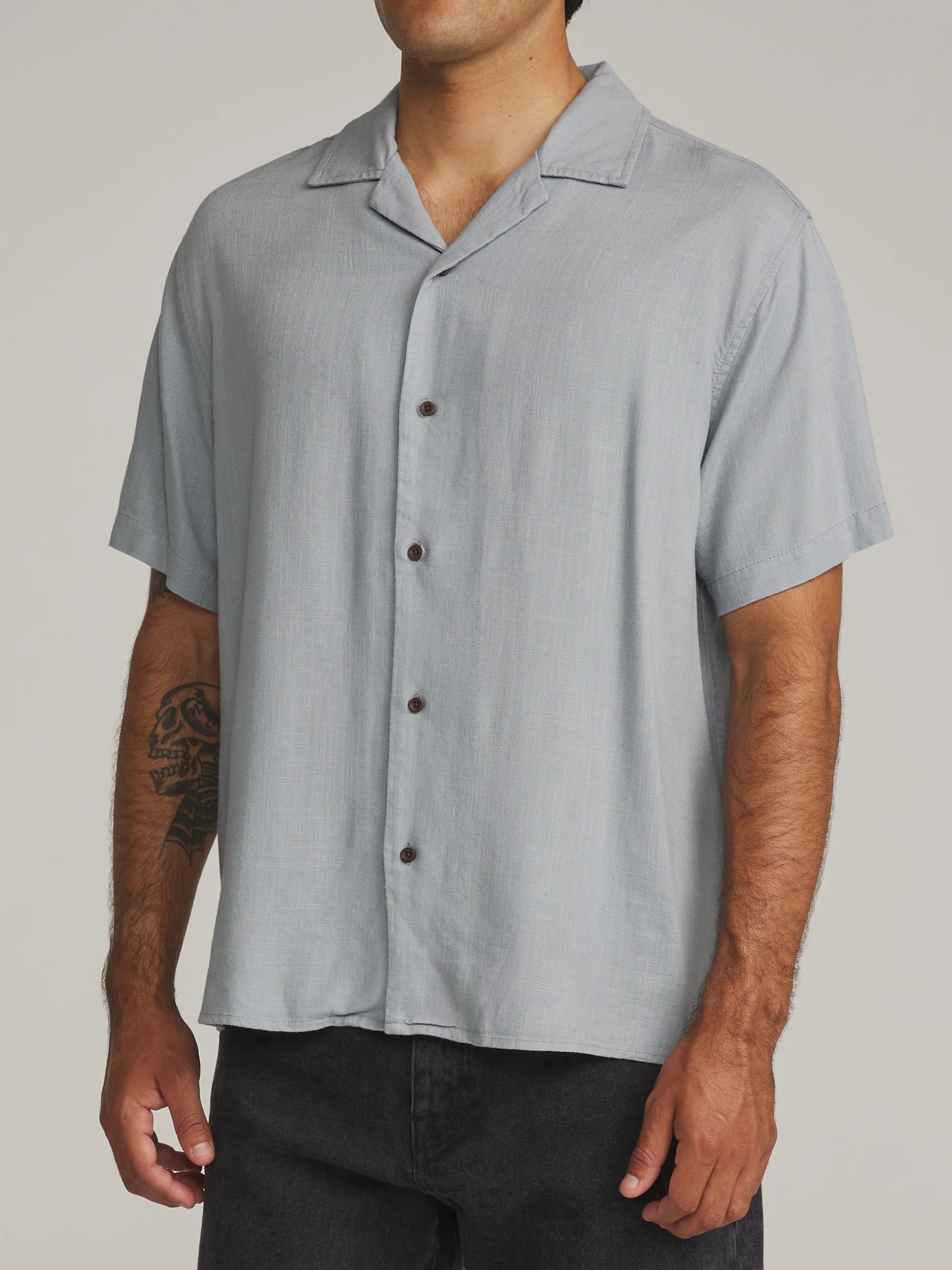 Teller Shirt - Gray Blue
