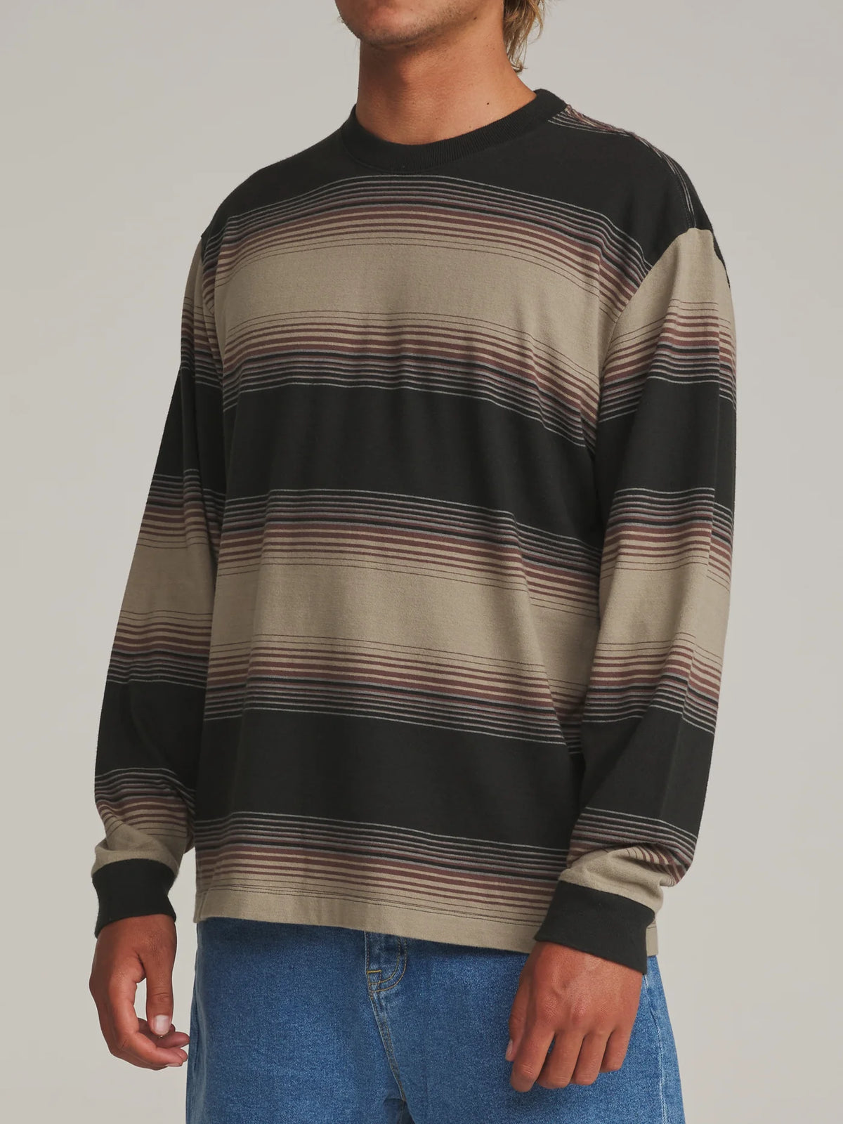 Sunset Box Fit Long Sleeve Tee - Black