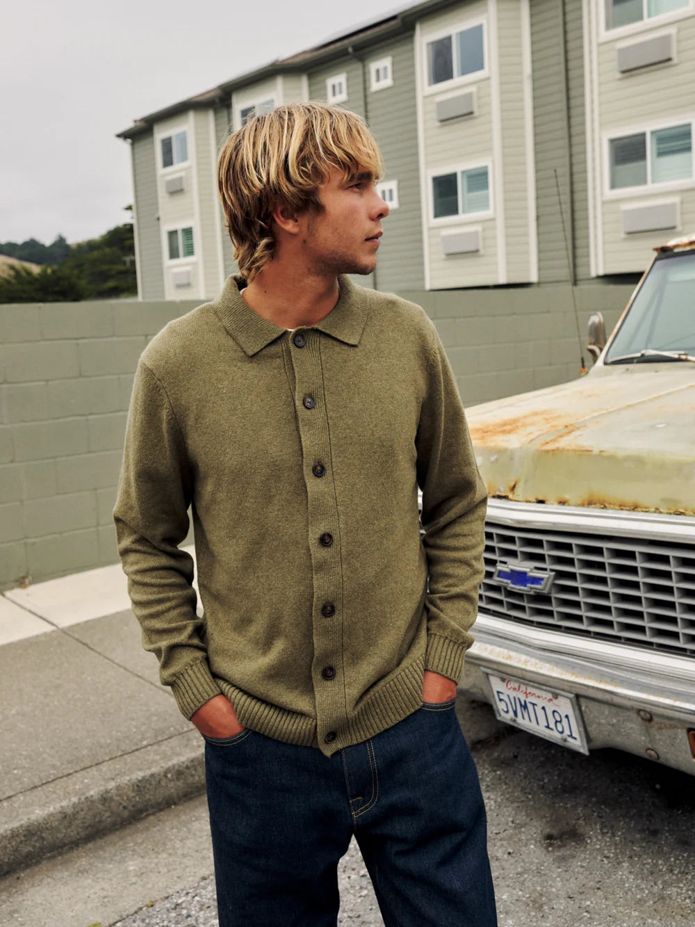 Conor Sweater - Heather Olive