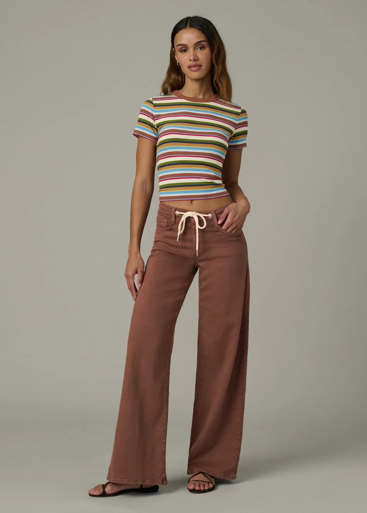 The Lou Lou - Low Rise Wide Leg - Chocolate