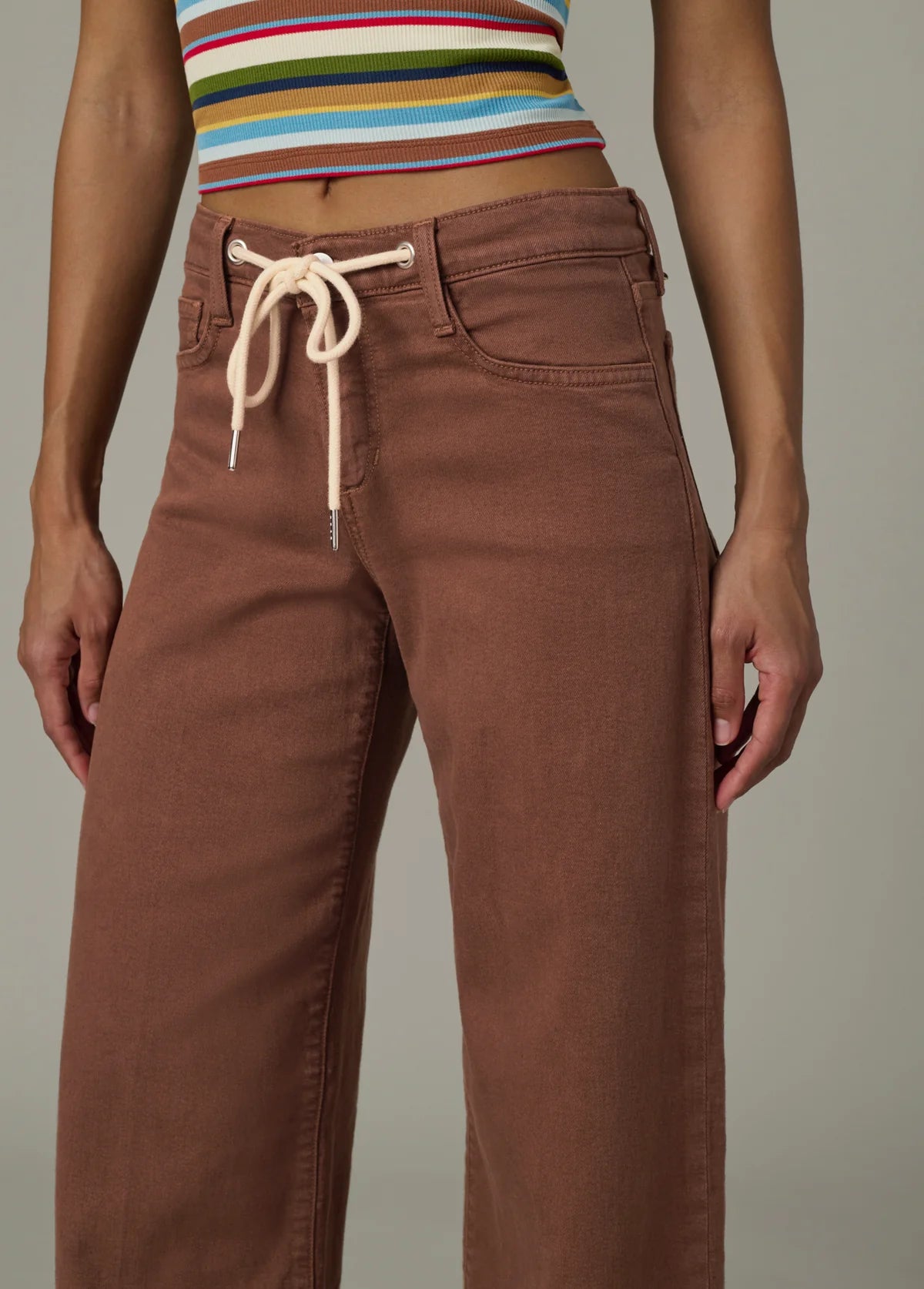 The Lou Lou - Low Rise Wide Leg - Chocolate