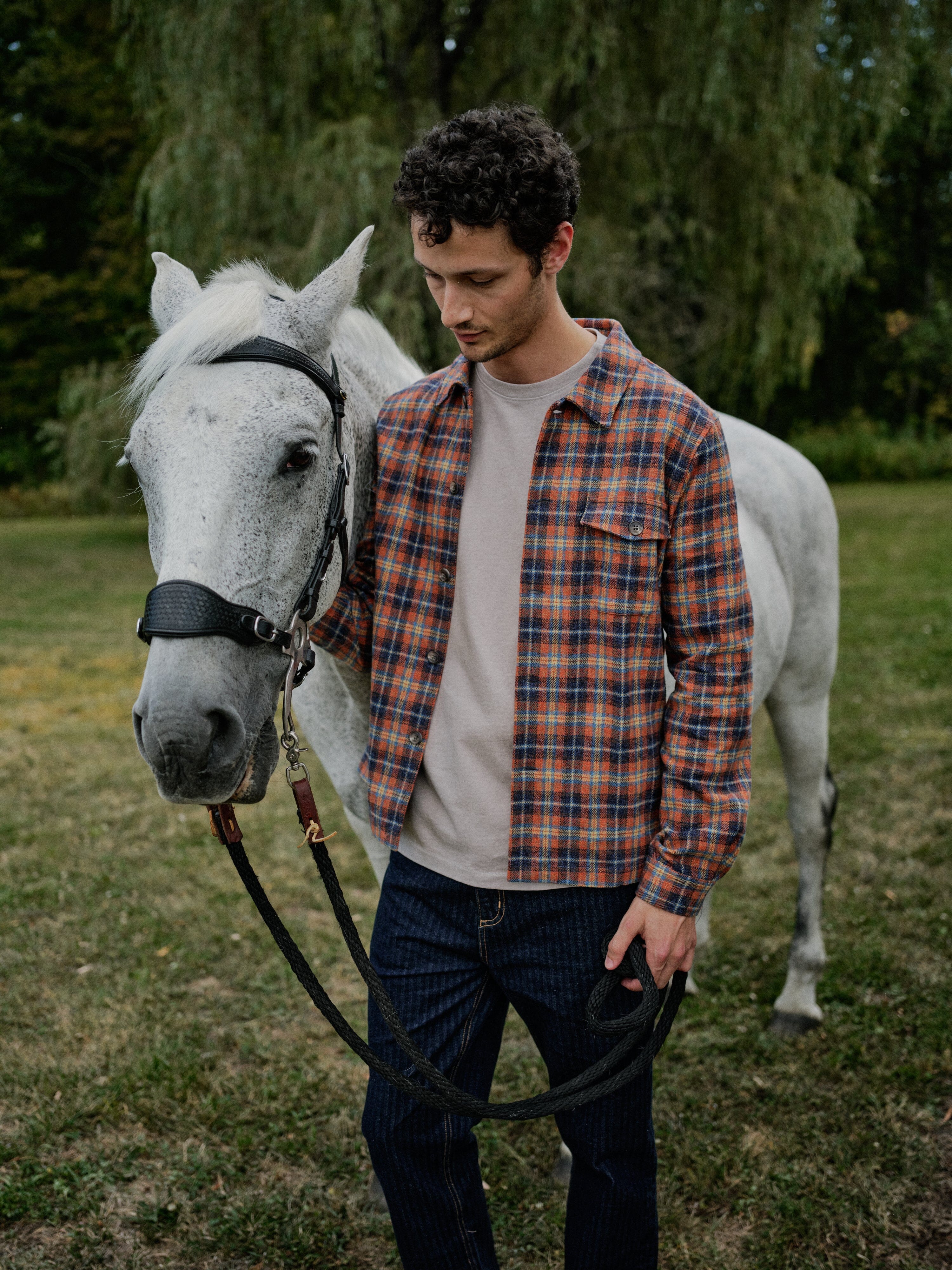 Men's Cameron Overshirt in Japanese Tweed